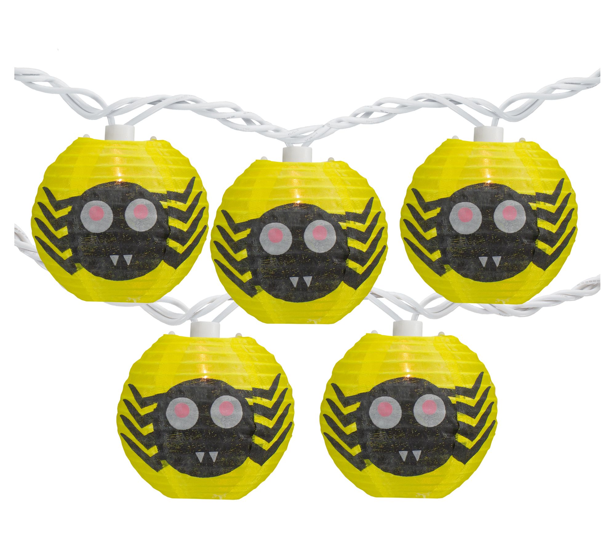 Northlight 10ct Spider Paper Lantern HalloweenLights 8.5ft