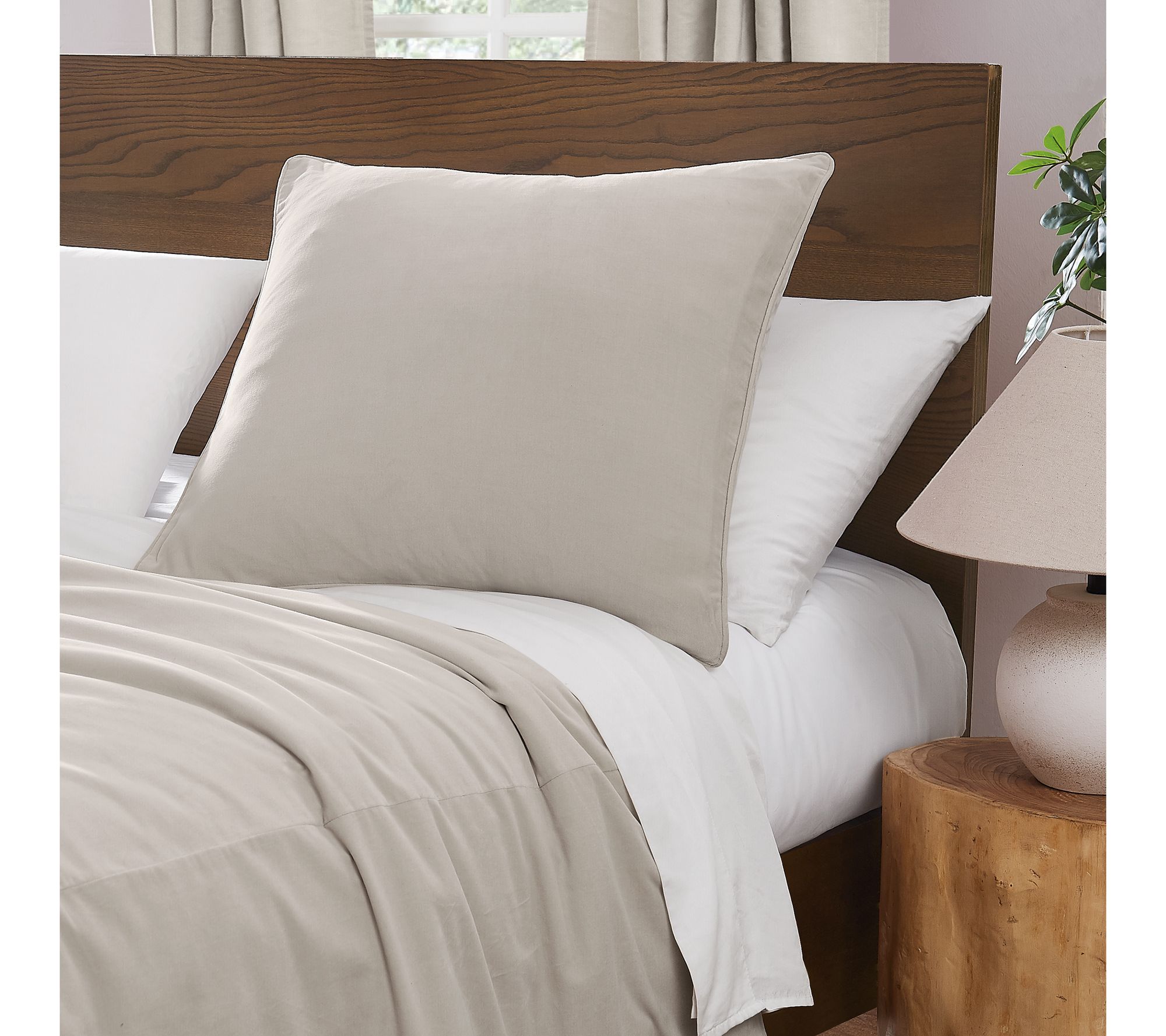 Brooklyn Loom Matte Cotton Velvet Euro Sham