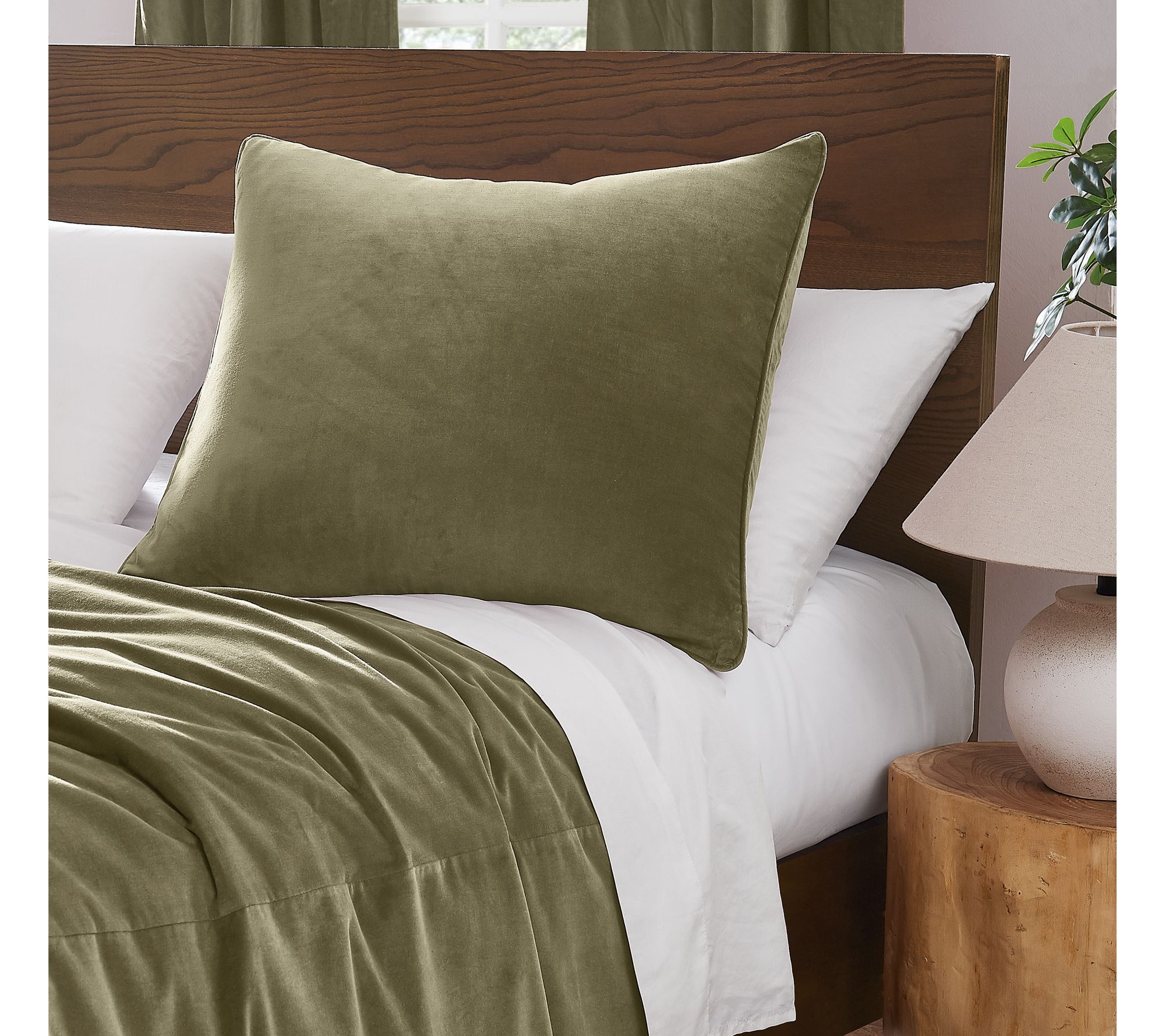 Brooklyn Loom Matte Cotton Velvet Euro Sham