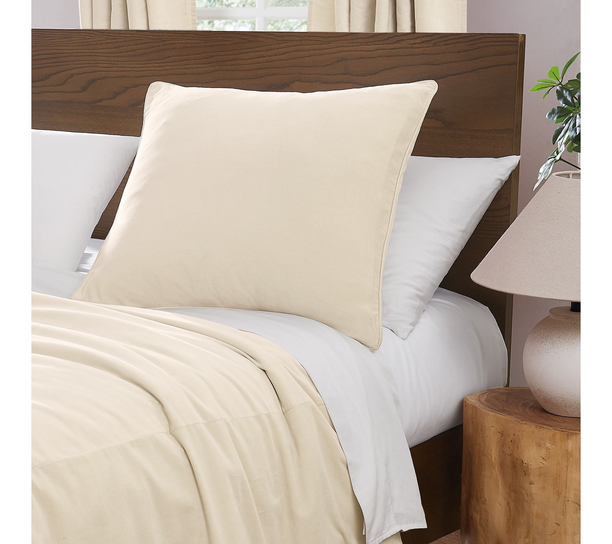 Brooklyn Loom Matte Cotton Velvet Euro Sham