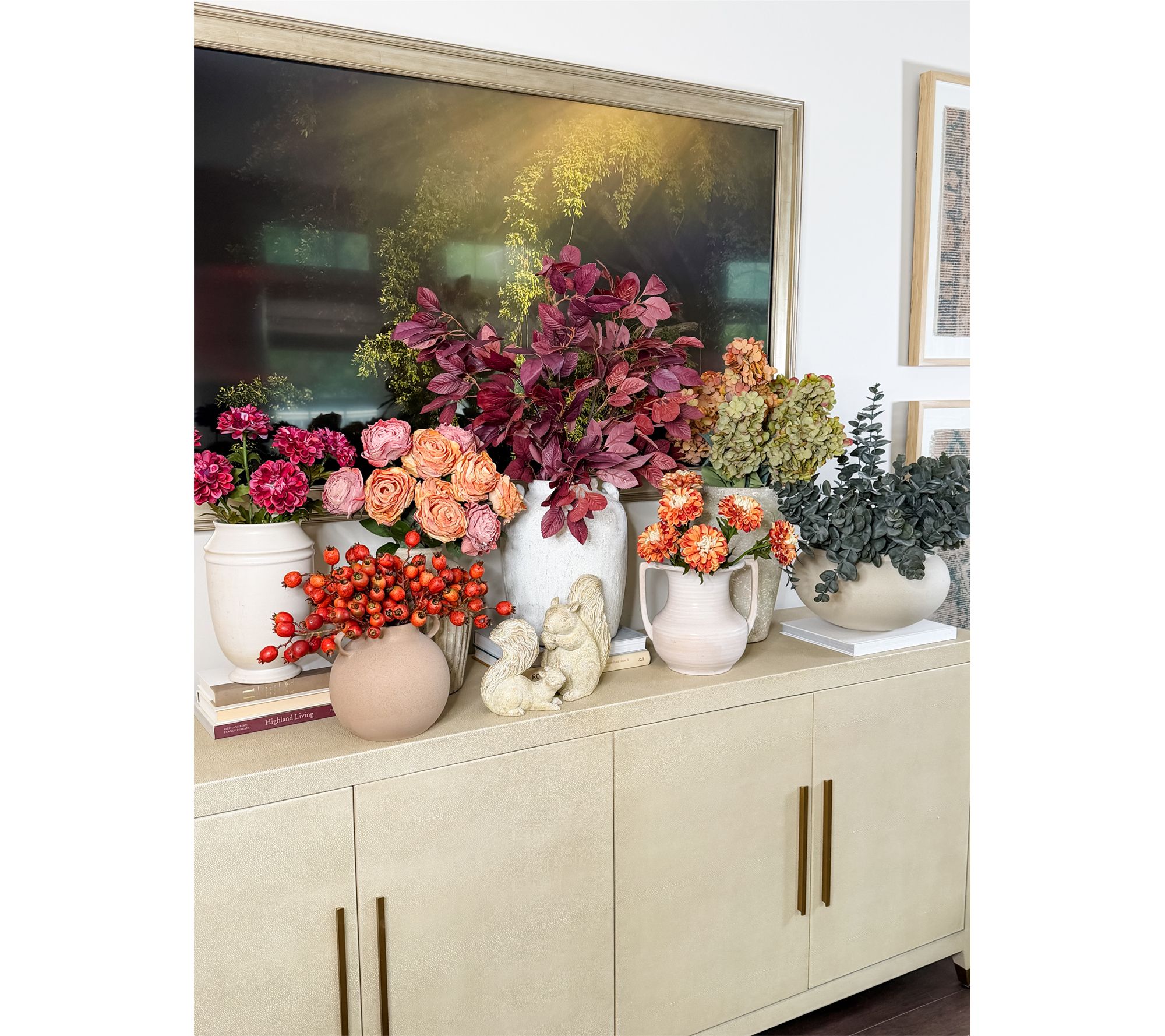 Simply Stunning Set of 6 Real Touch Dahlia Stems by Janine Graff | QVC