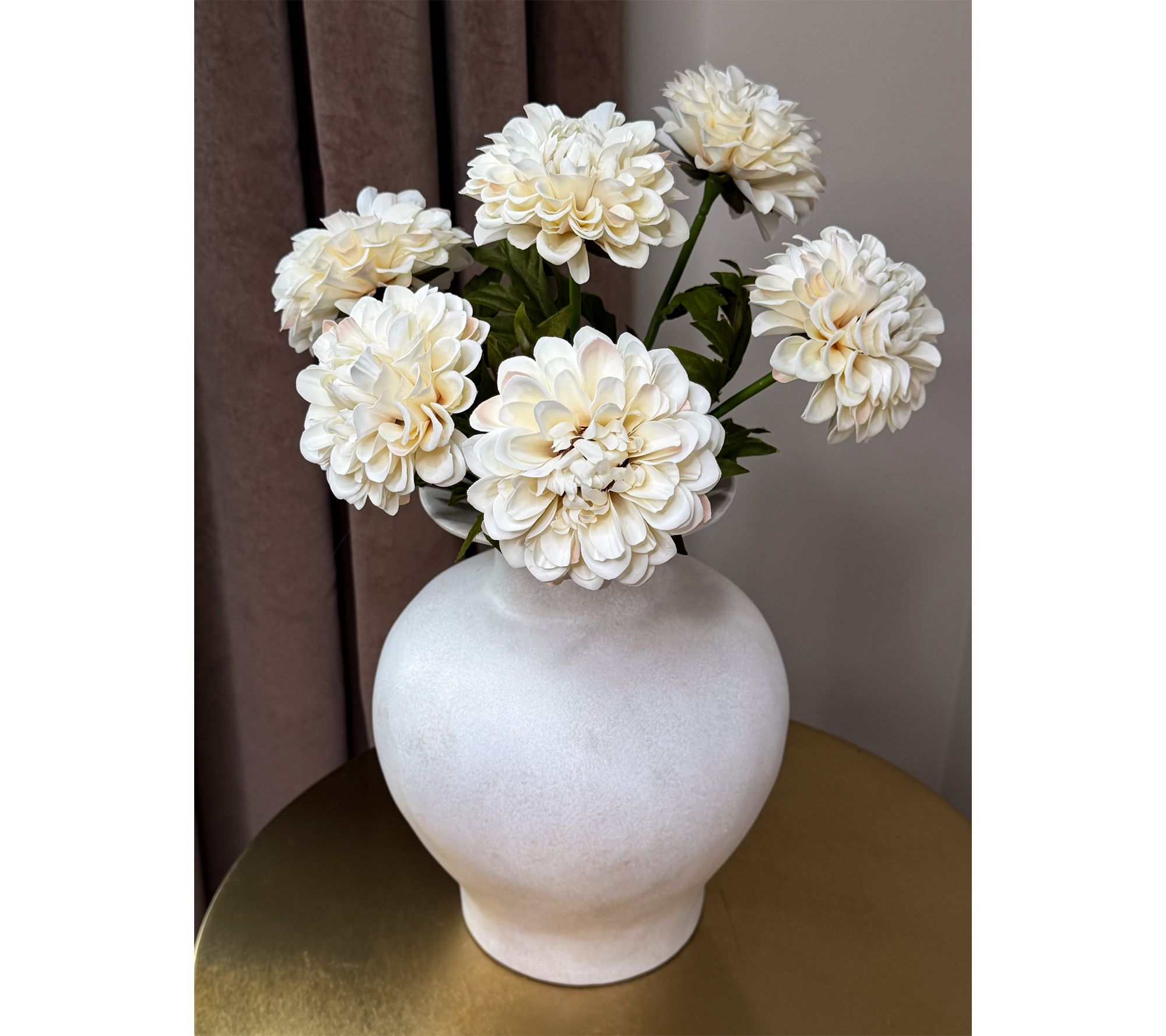 Simply Stunning Set of 6 Real Touch Dahlia Stems by Janine Graff