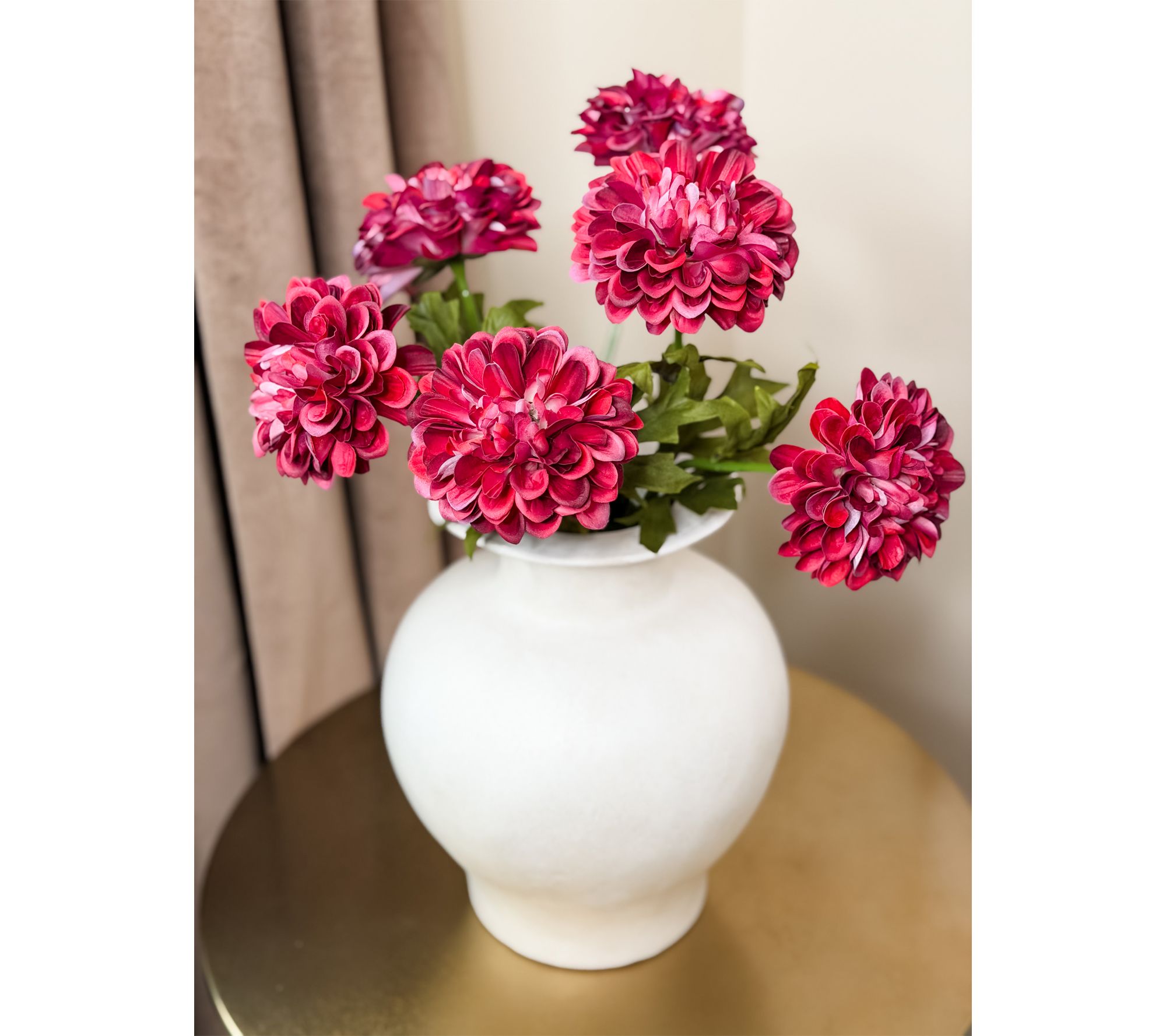Simply Stunning Set of 6 Real Touch Dahlia Stems by Janine Graff