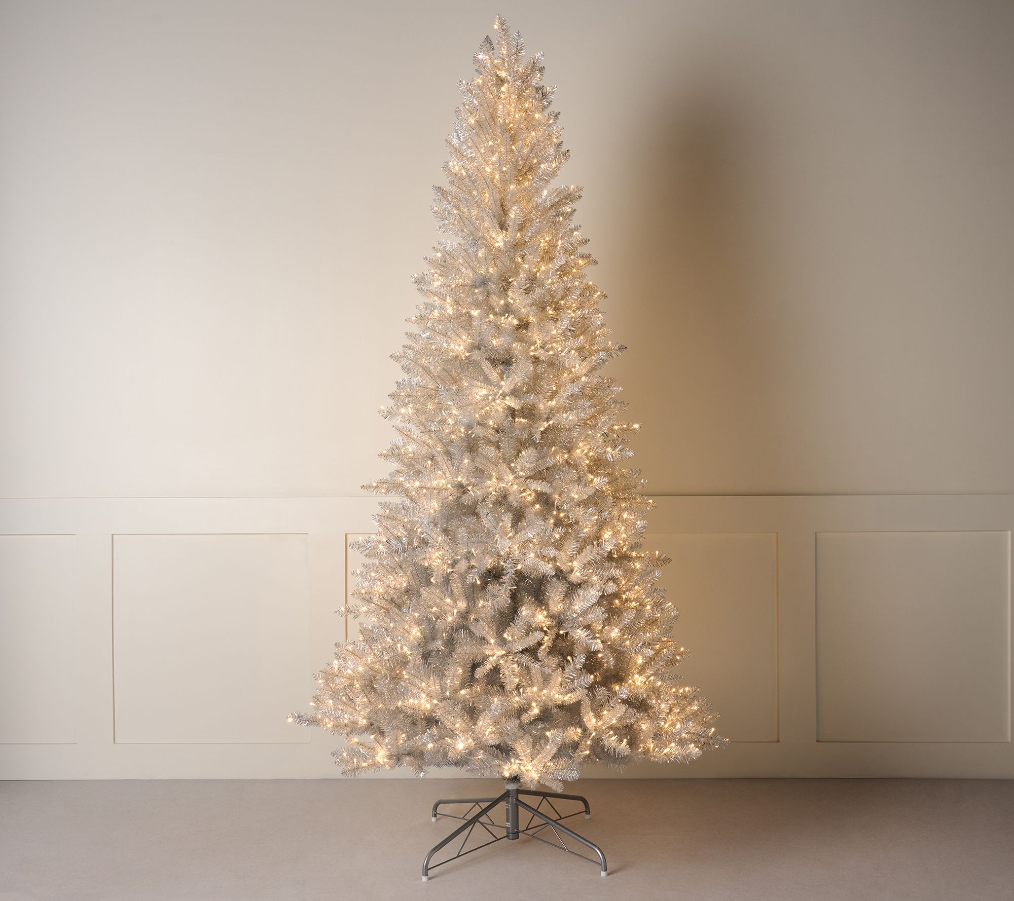8.5' Illuminated Tinsel Tree w/ Color Flip LEDs by Kim Gravel