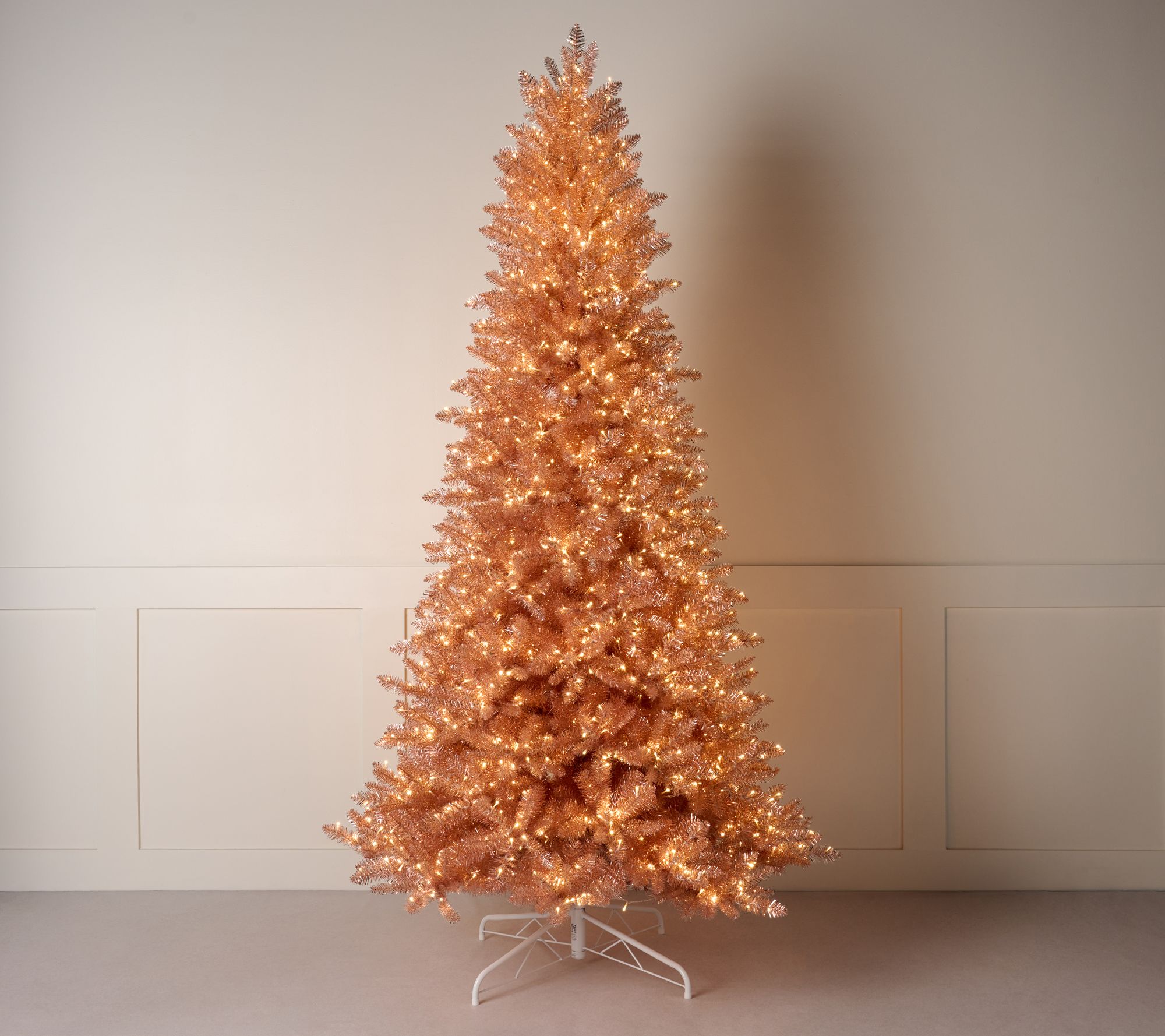 8.5' Illuminated Tinsel Tree w/ Color Flip LEDs by Kim Gravel