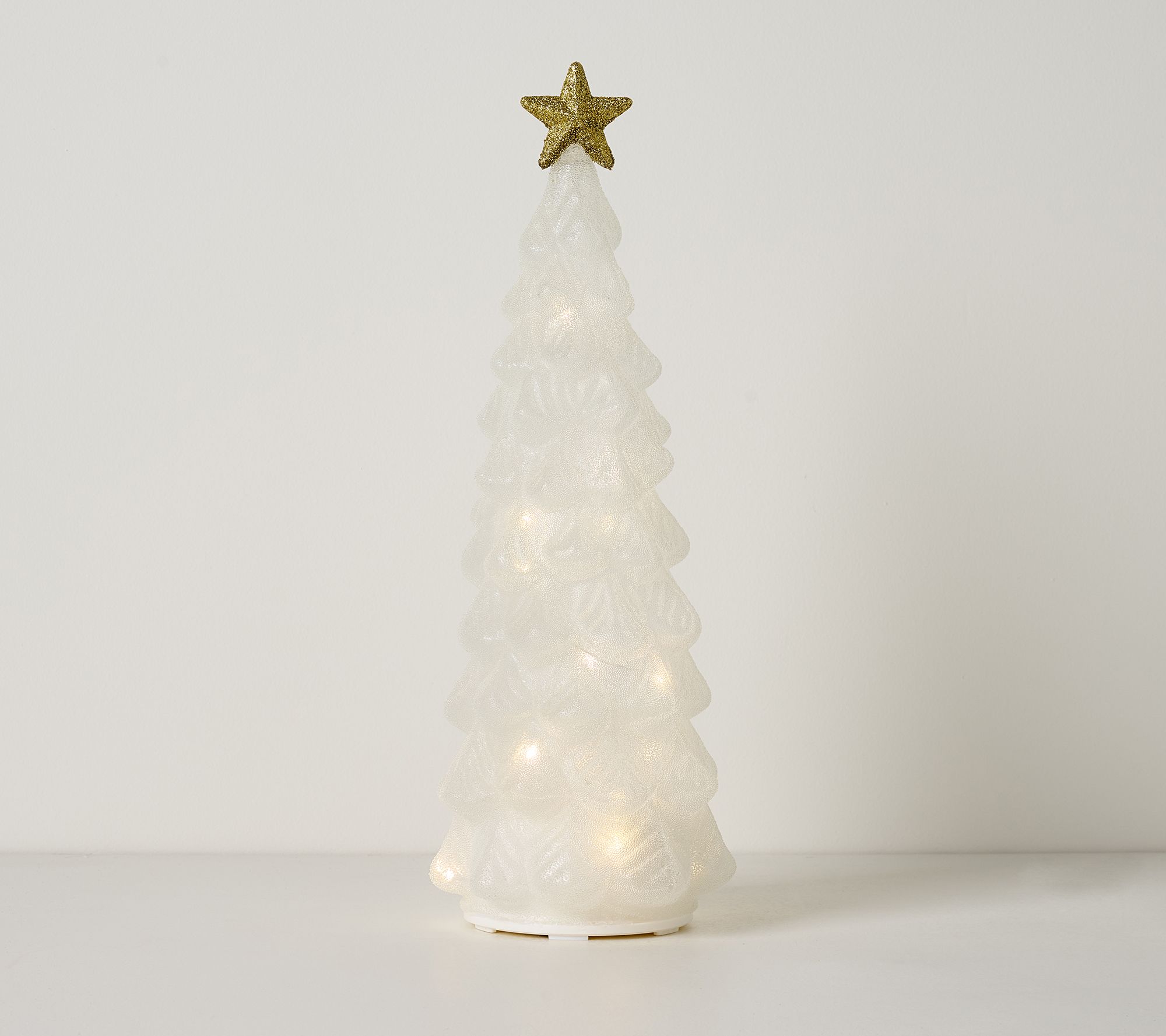 13" Rotating Illuminated Beaded Glass Tree by Valerie