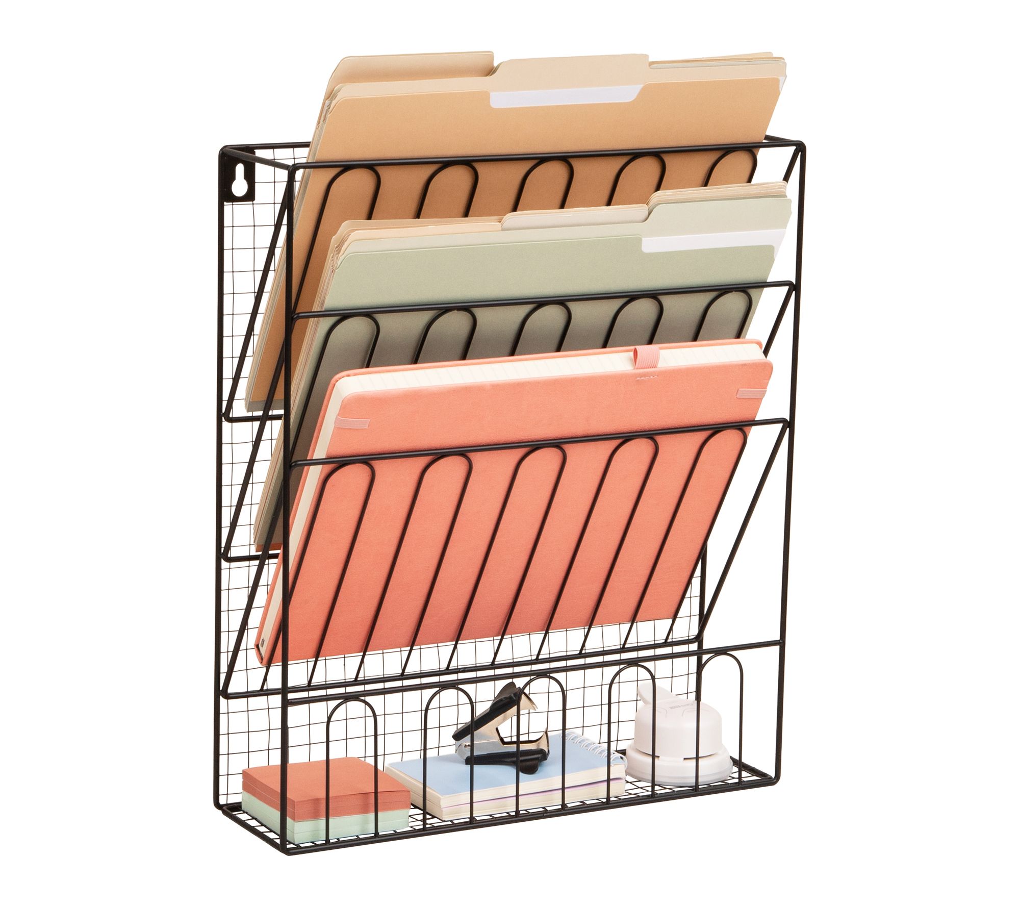 Mind Reader Metal Wire Desktop Organizer, Vertical File Holder