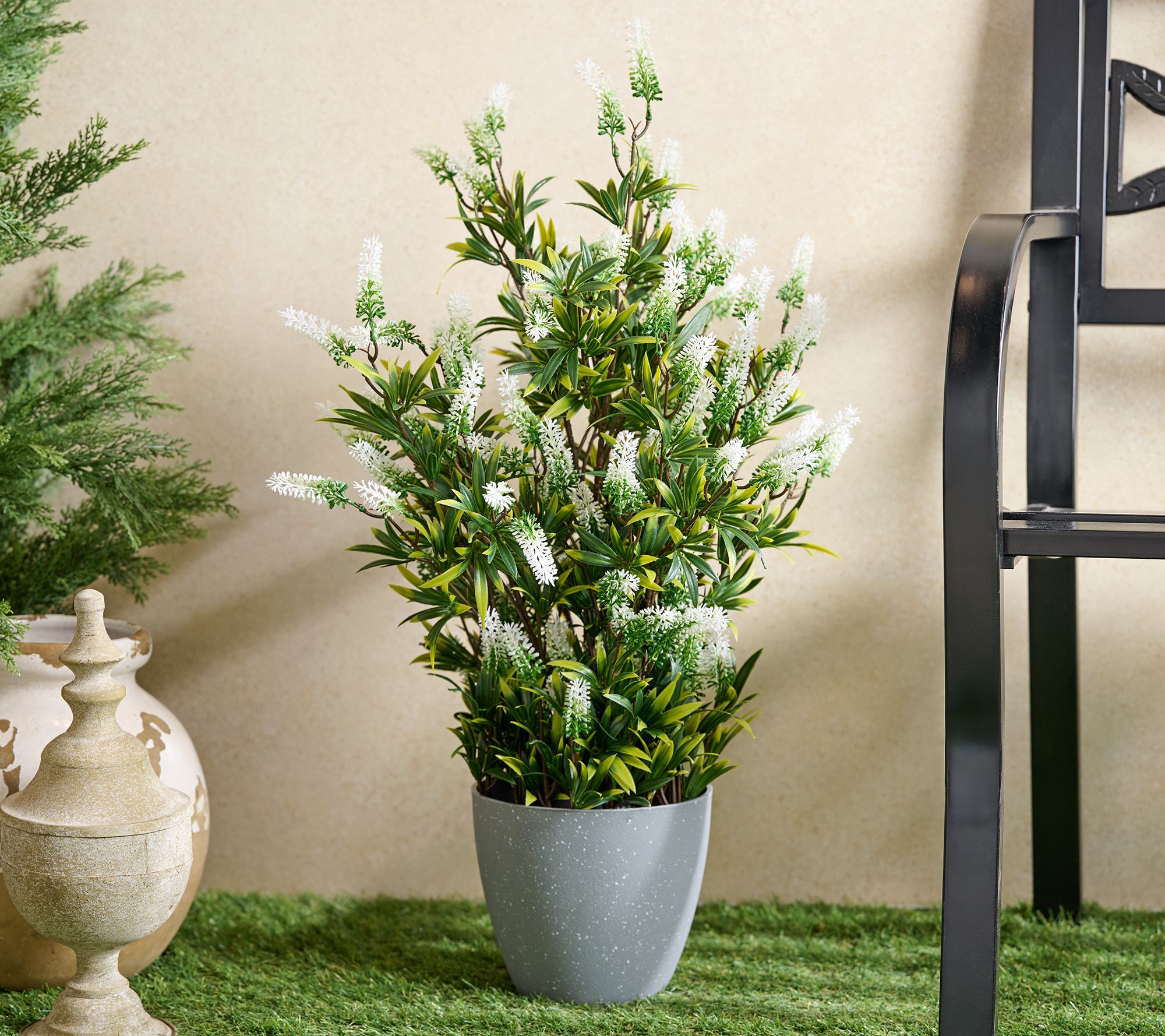 "As Is" Wicker Park 28" Indoor/Outdoor Potted Lavender