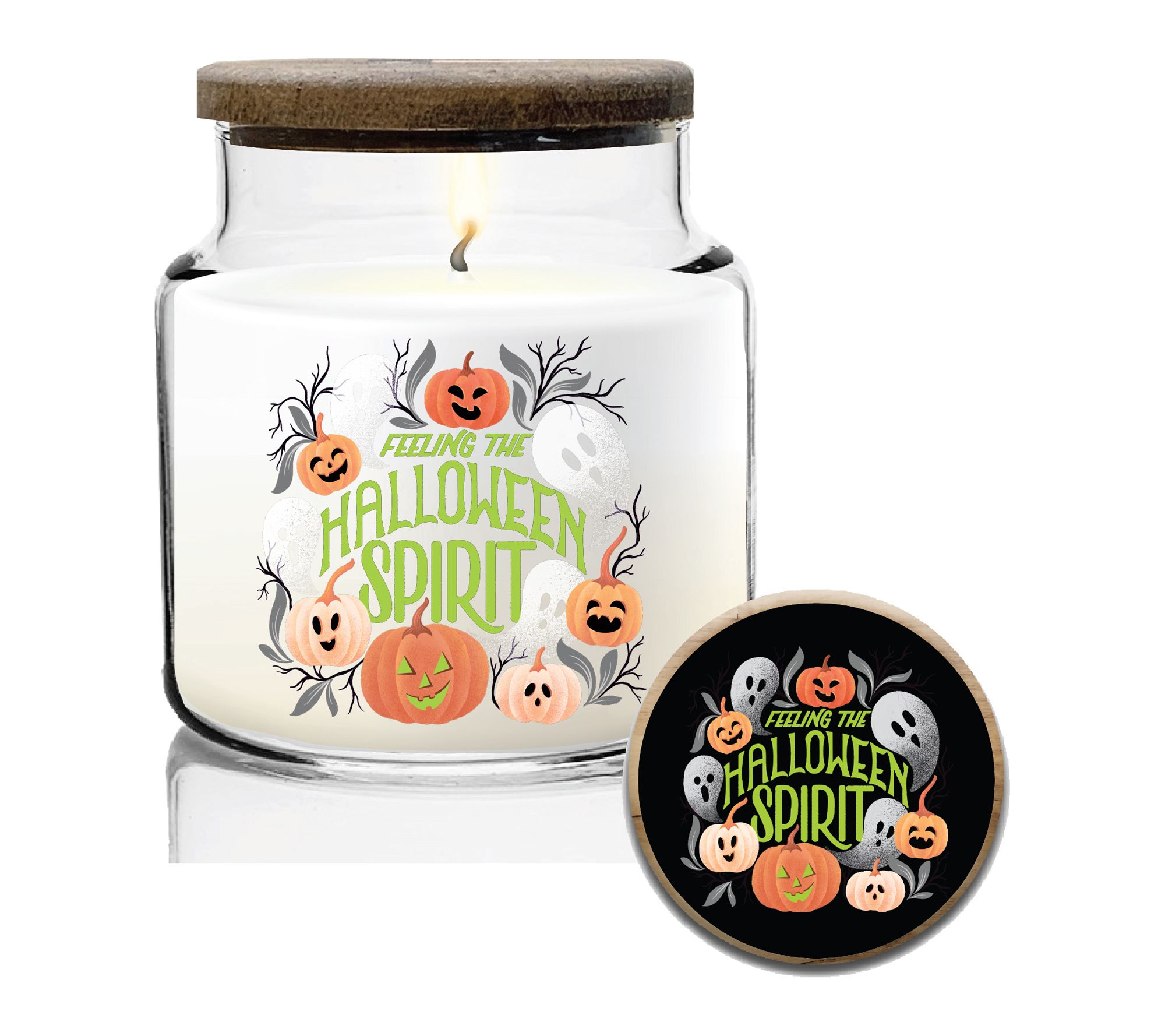 Courtside Market Hallo ween Spirit II 14 oz Candle w/ Wooden Lid