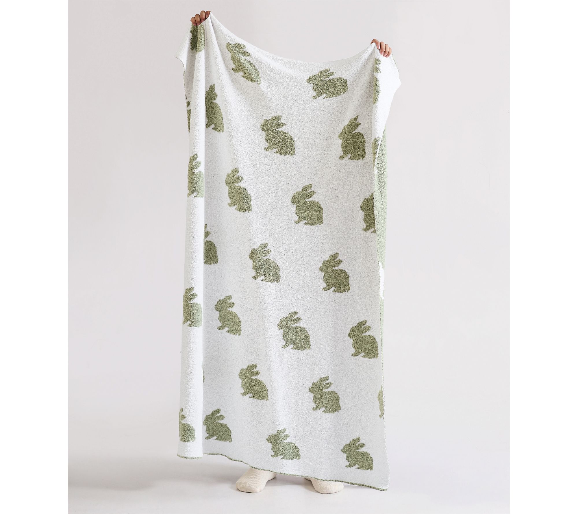 Truly Soft Cozy Bunny Rabbit Reversible 50x70 Throw