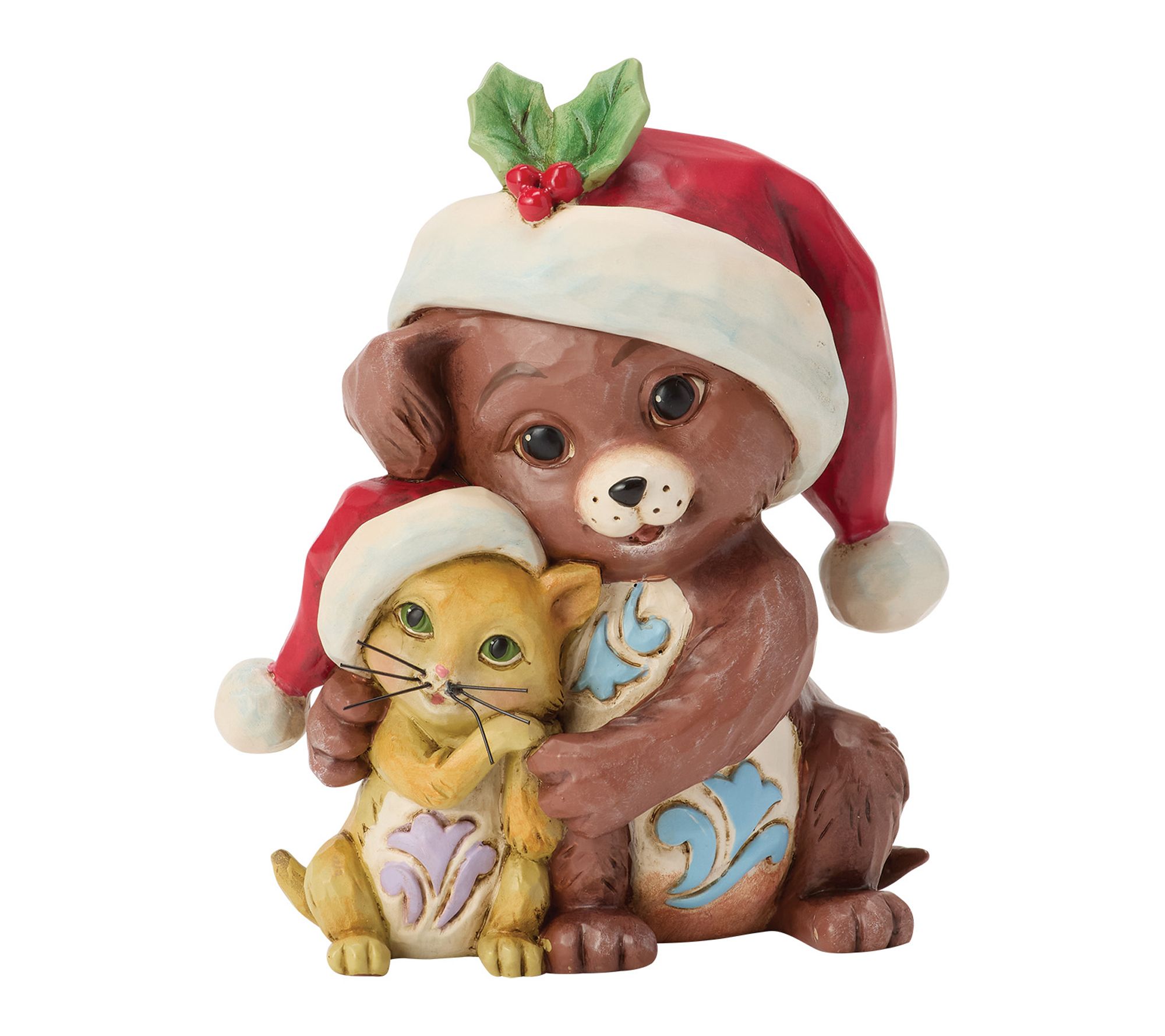 Jim Shore Heartwood Creek Hugging Dog and Cat Mini Figurine 3