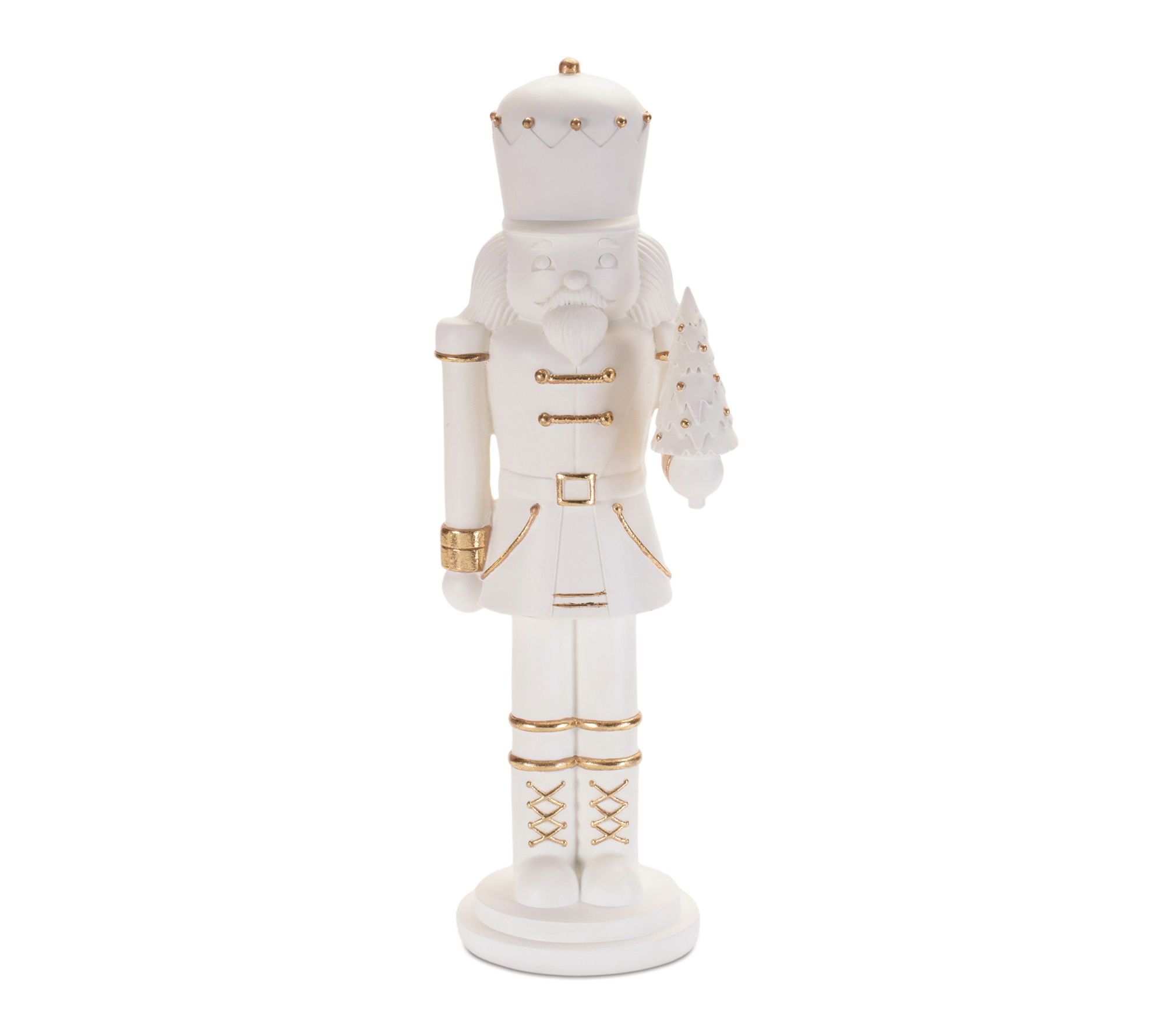 Melrose Modern Nutcracker with Gold Accents 14.5"H