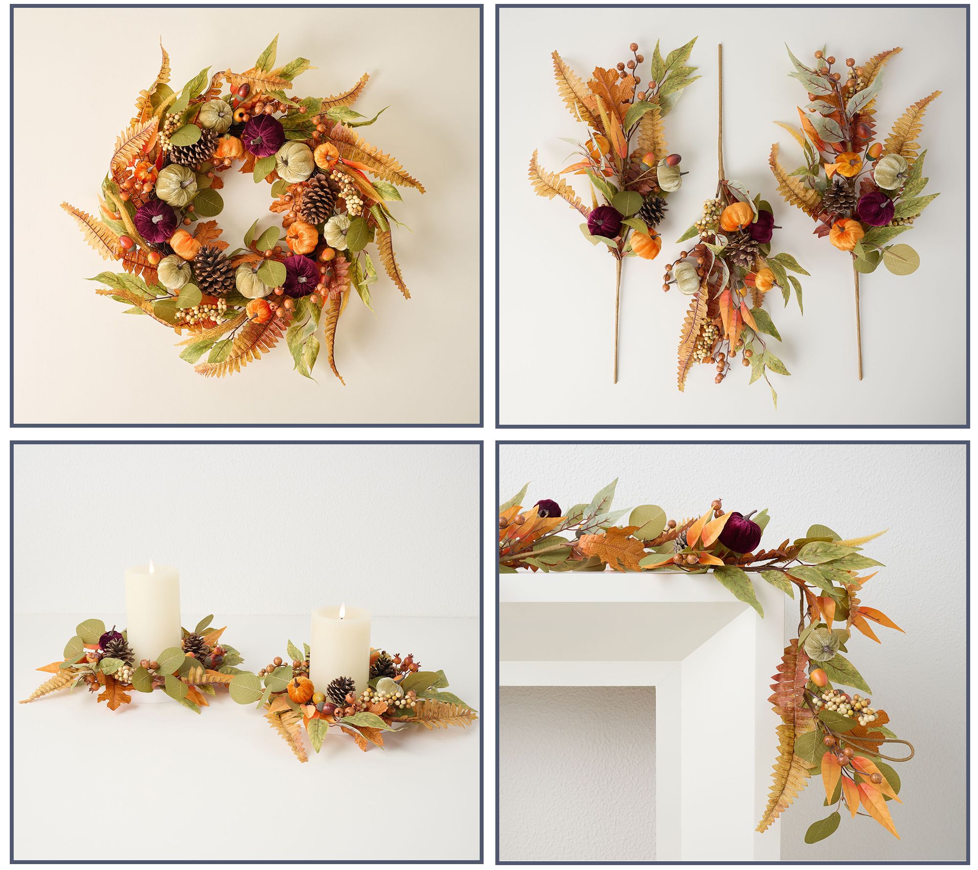 Velvet Pumpkin & Leaf Collection by Valerie
