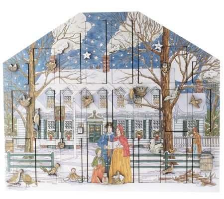 WilliamsburgHom Byers Choice Raleigh Tavern Advent Calendar - QVC.com