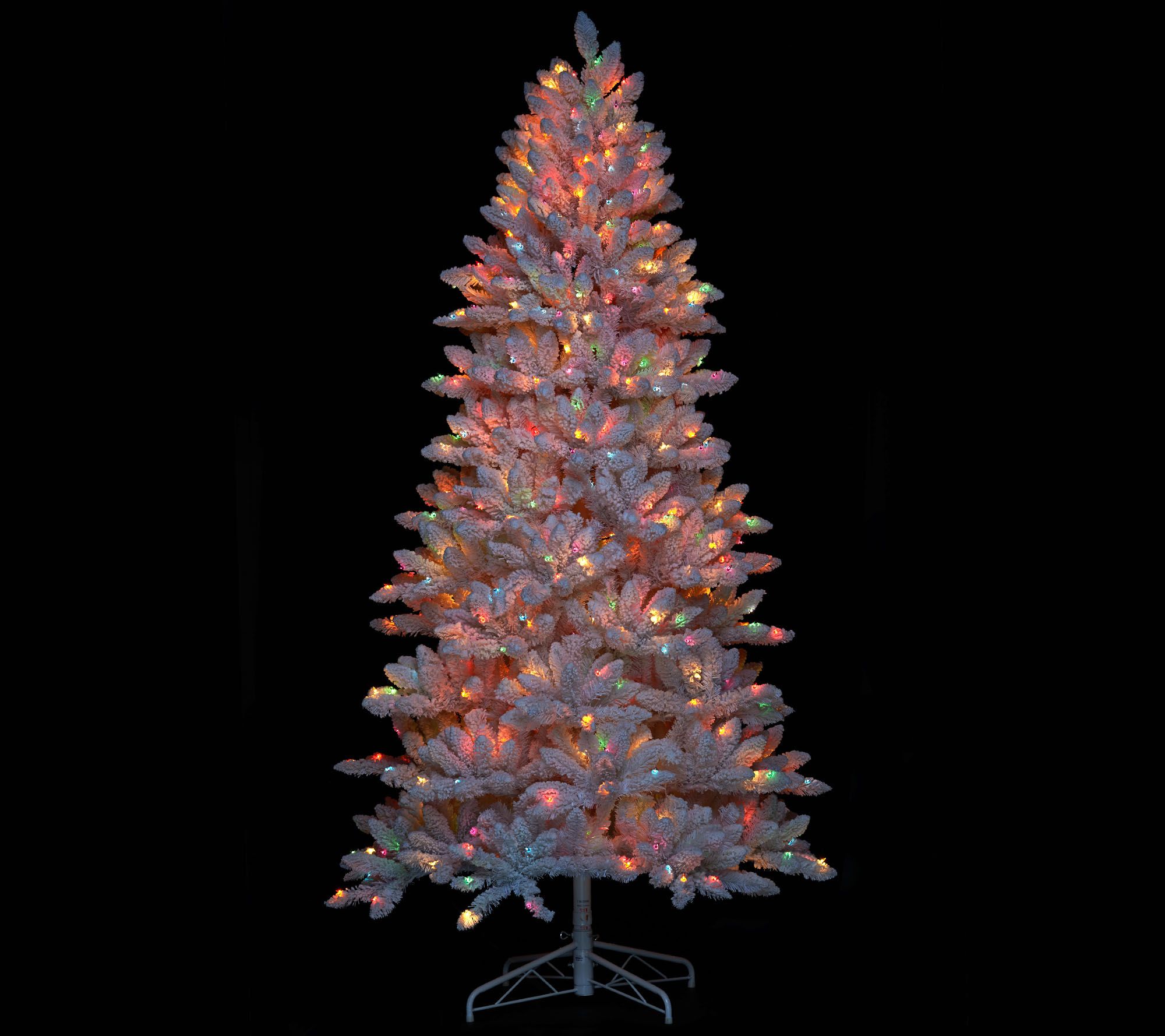 Bethlehem Lights 7.5' Hudson Flocked Christmas Tree - Qvc.com