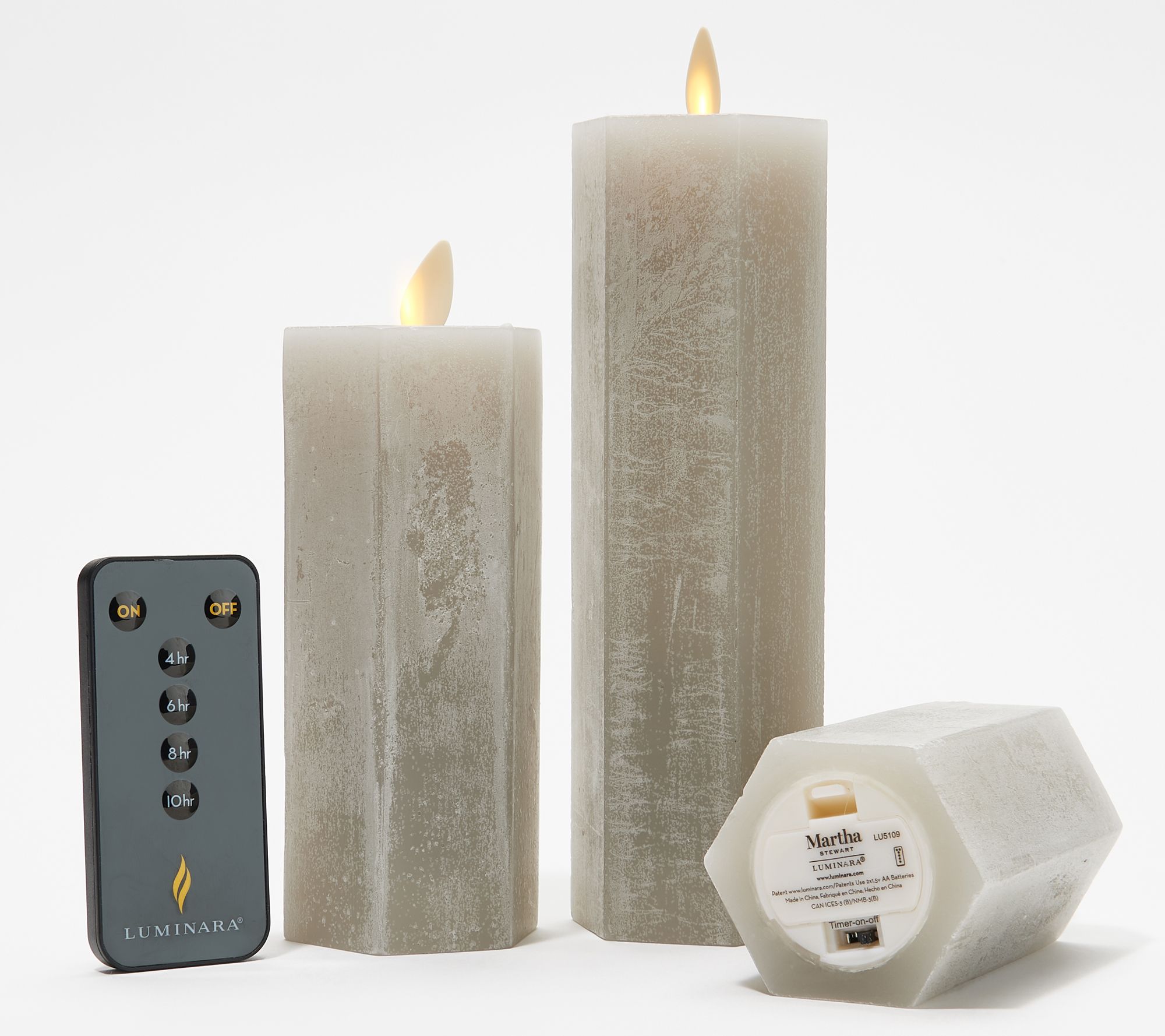 Martha Stewart Flameless 4", 6" & 8" Hexagon Votive Garden