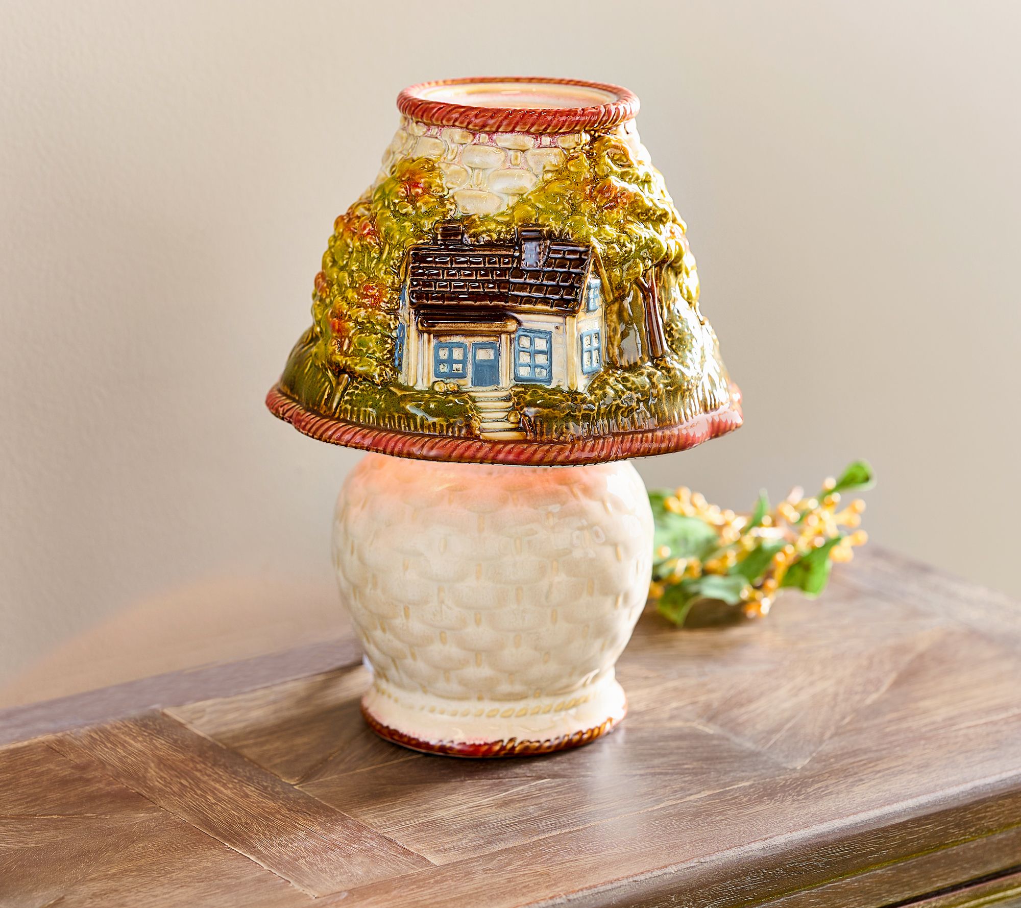 9" Plug-in Harvest Porcelain Accent Lamp by Valerie