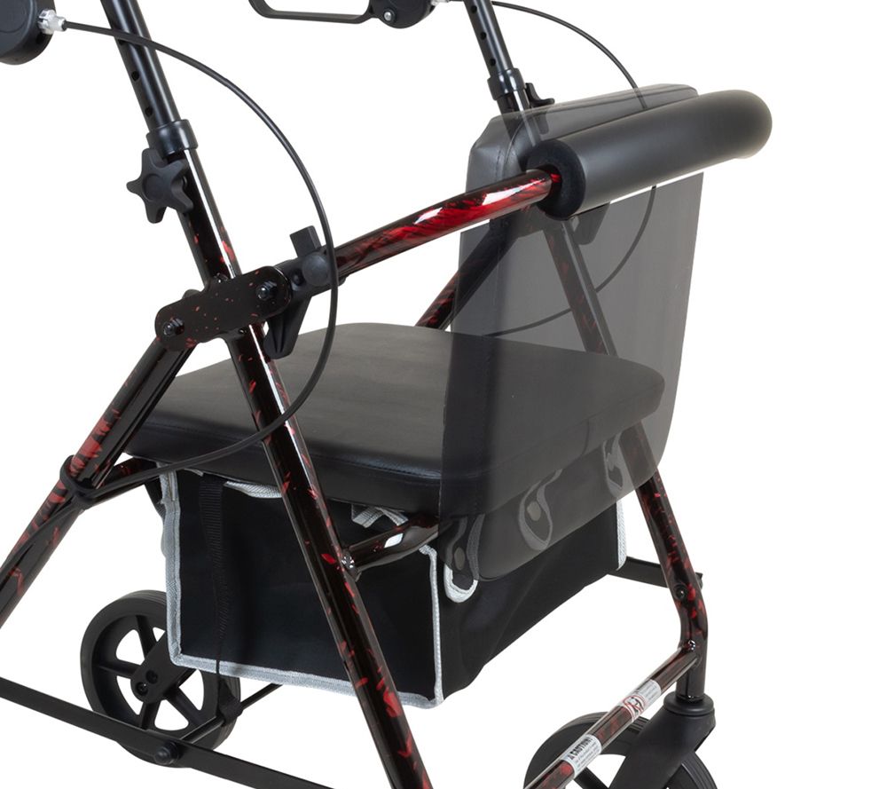 Carex ProBasics Deluxe Walker with 8" Wheels Flame