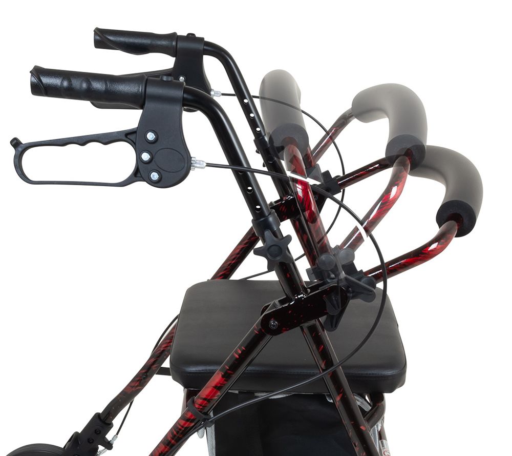 Carex ProBasics Deluxe Walker with 8" Wheels Flame