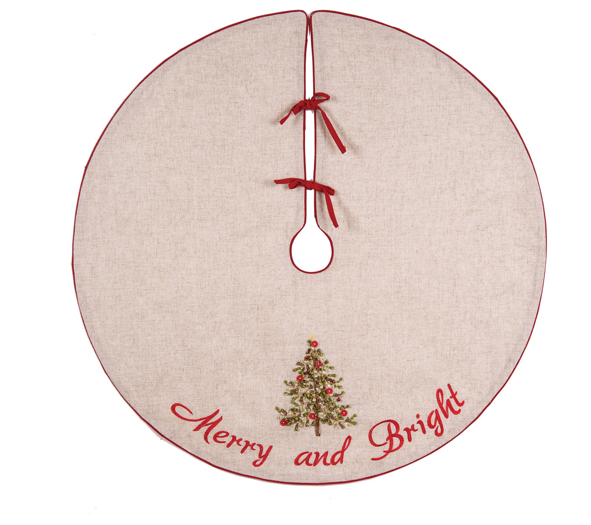 C&F Home Tree Ribbon Art Tree Skirt