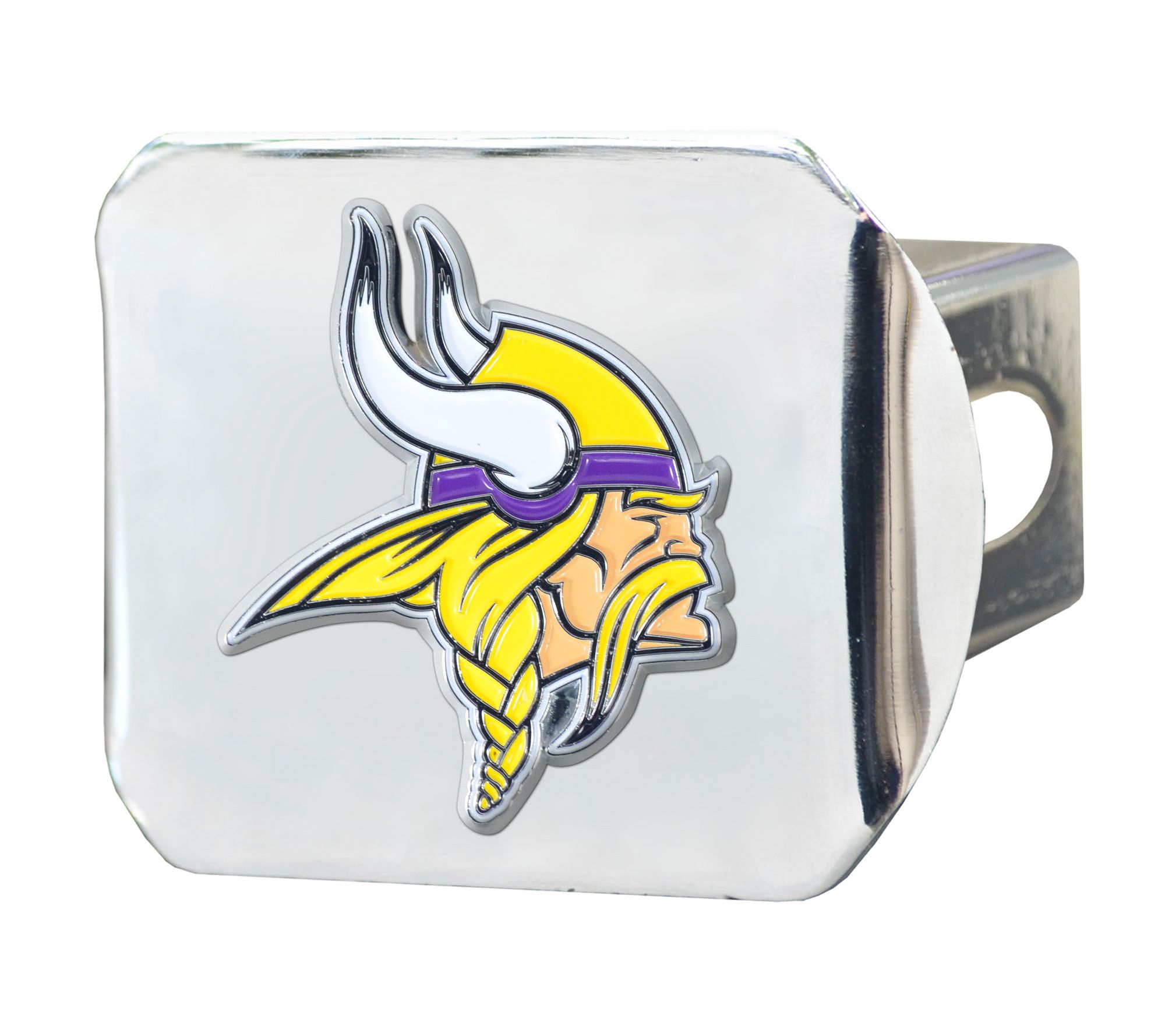 FANMATS NFL Chrome Hitch Cover with Color Emblem