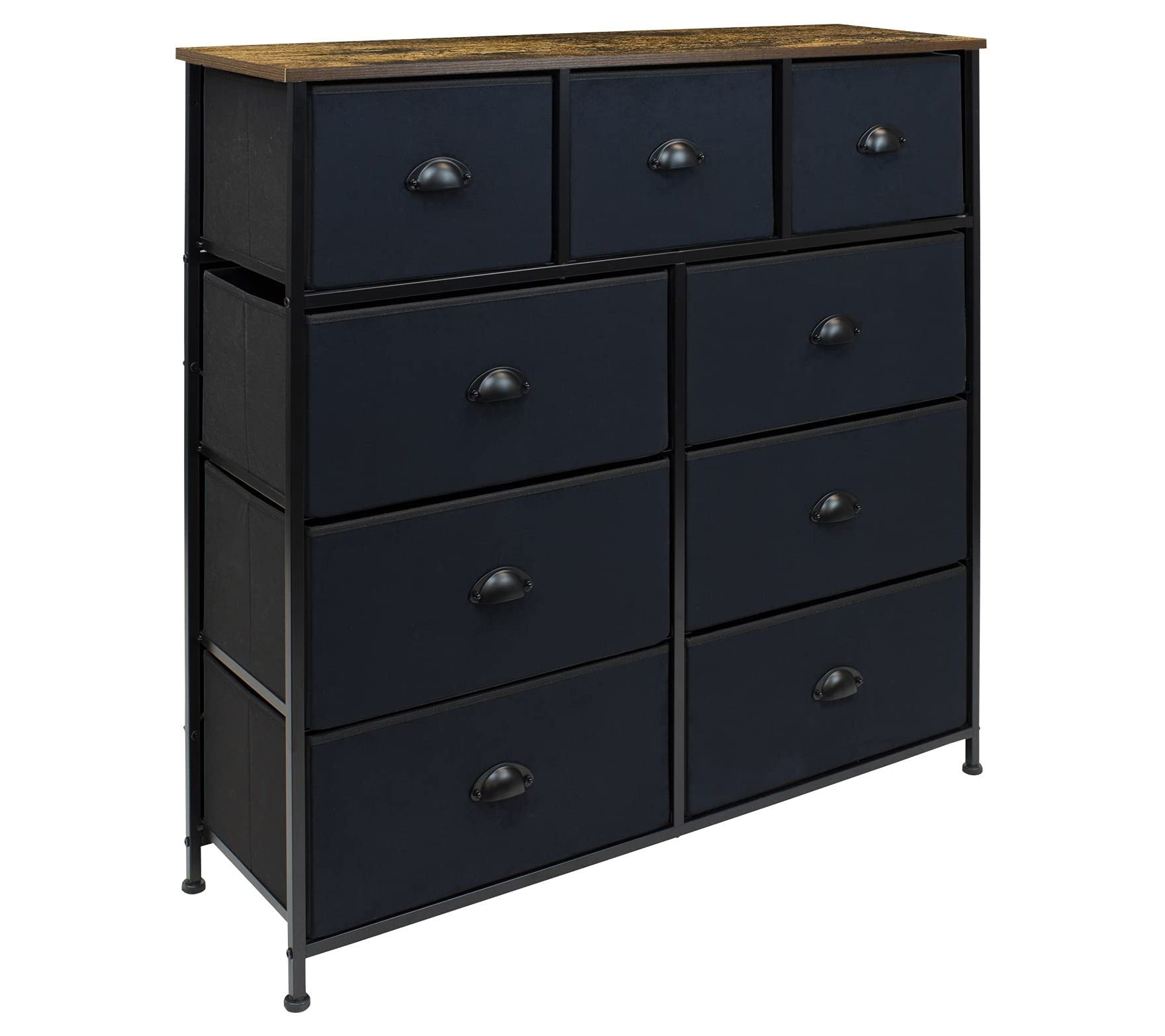 Sorbus 9 Drawers Chest Dresser - Barn Wood