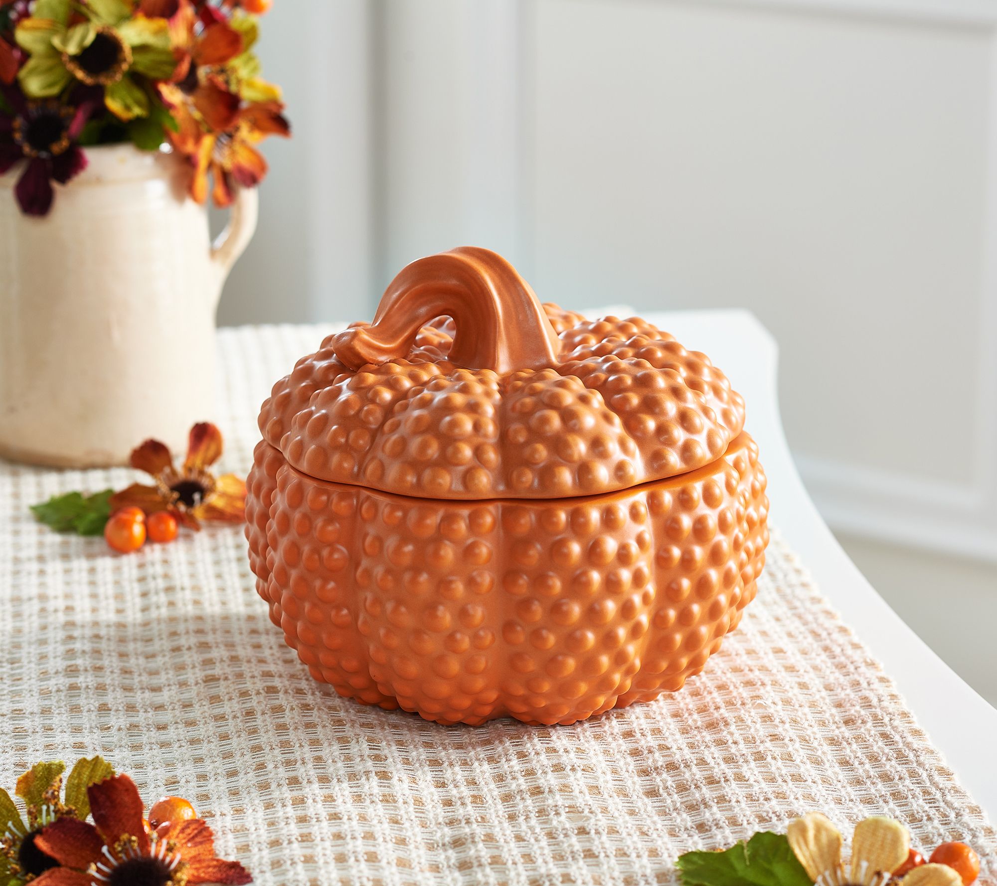 HomeWorx by Slatkin & Co. Orange 14oz Filled Hobnail Pumpkin Candle