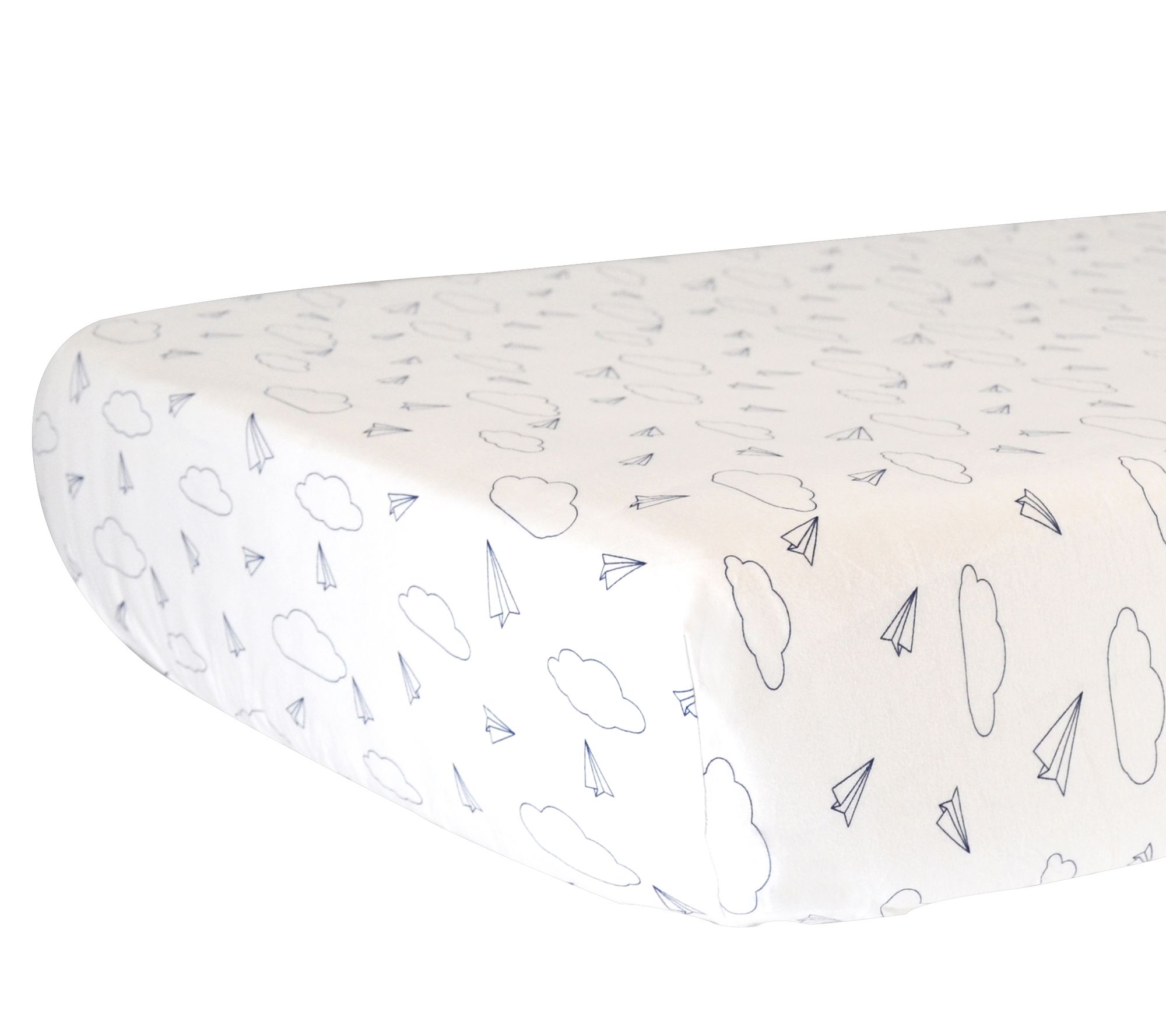 Airplane fitted crib clearance sheet