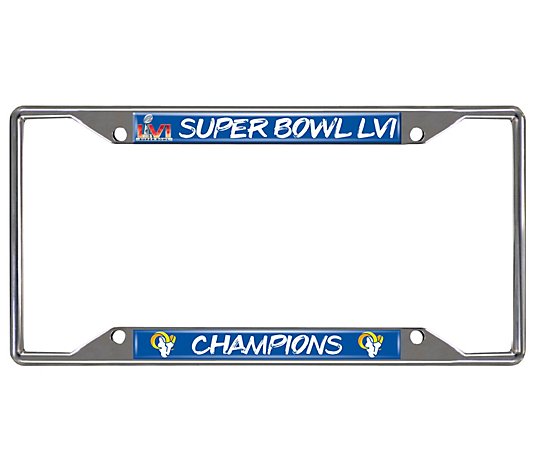Los Angeles Rams Super Bowl LVI Chrome LicensePlate Frame