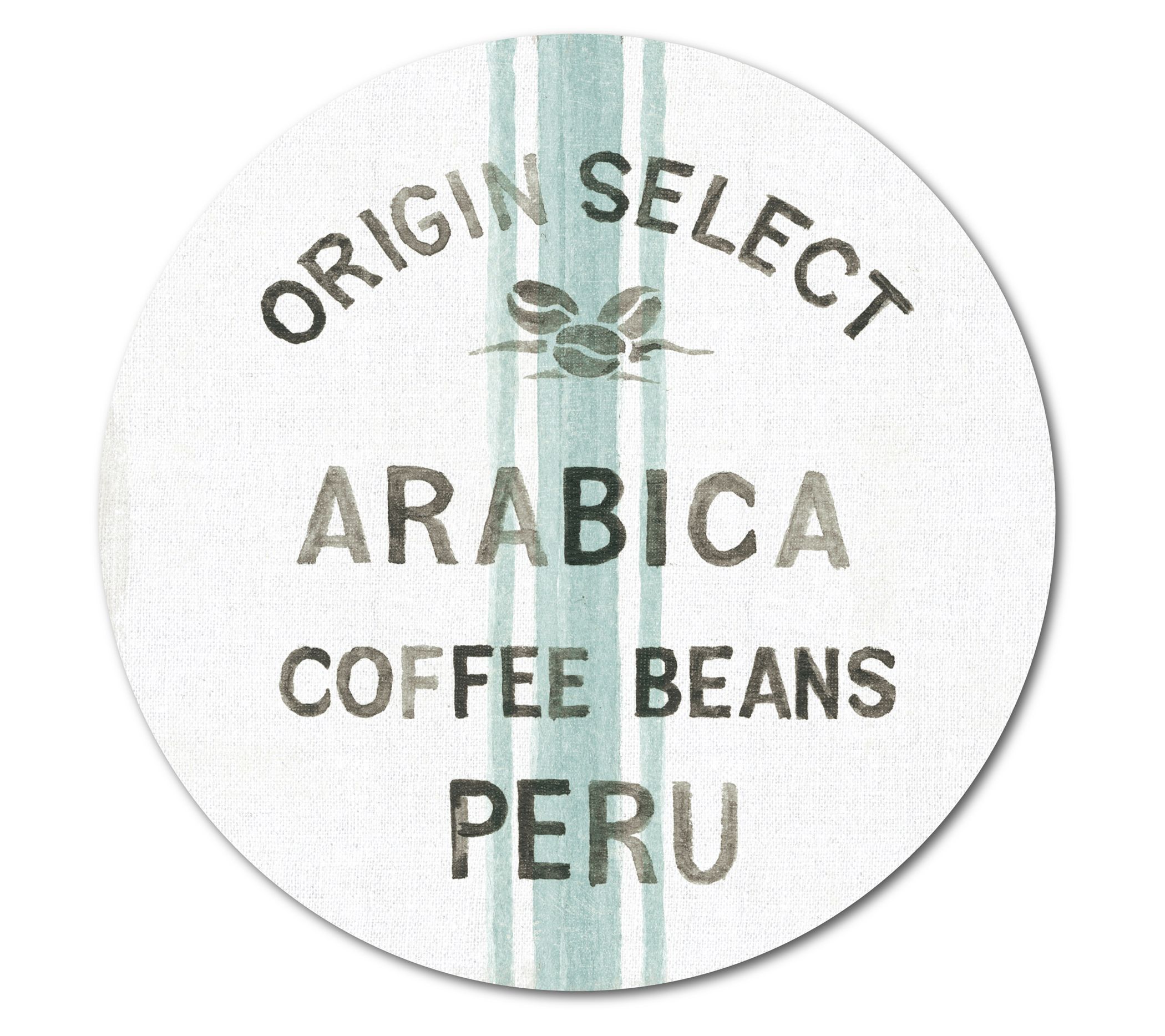 Courtside Market Wake Me Up Coffee Sack I 12x12Circular Wood