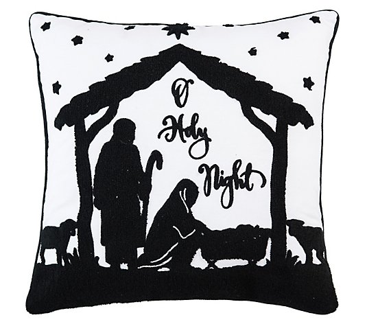 18" x 18" Holy Night Throw Pillow by Valerie