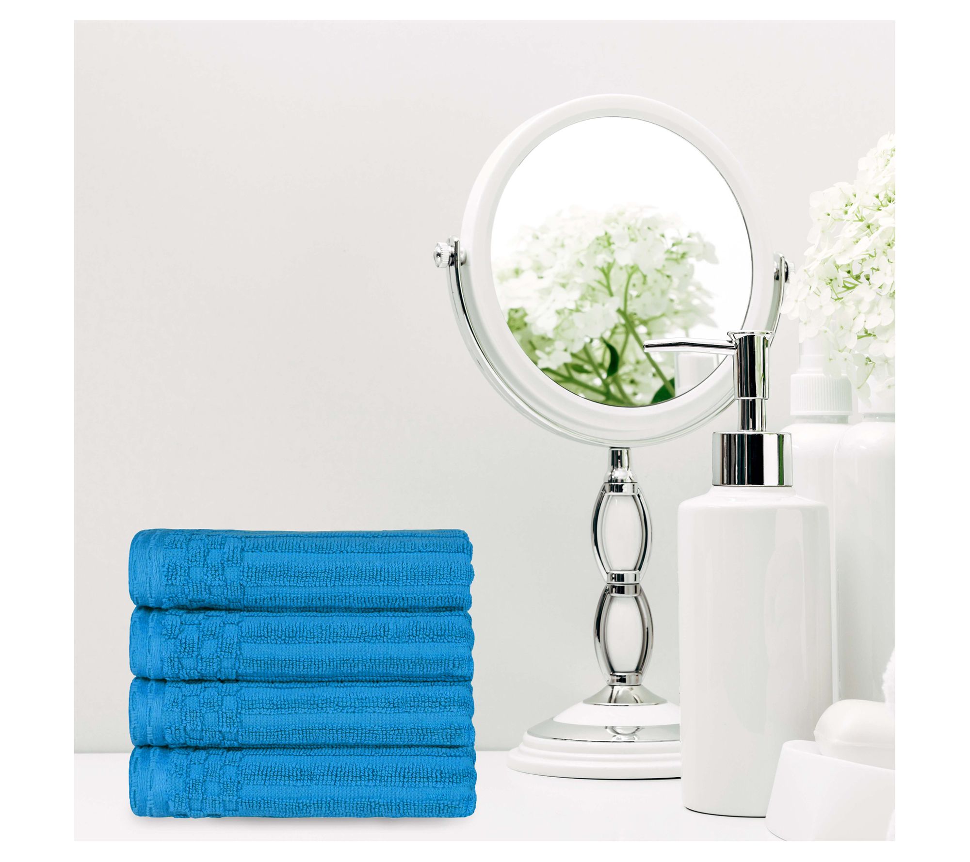 Superior Cotton 4-Piece Absorbent Textured HandTowel Set
