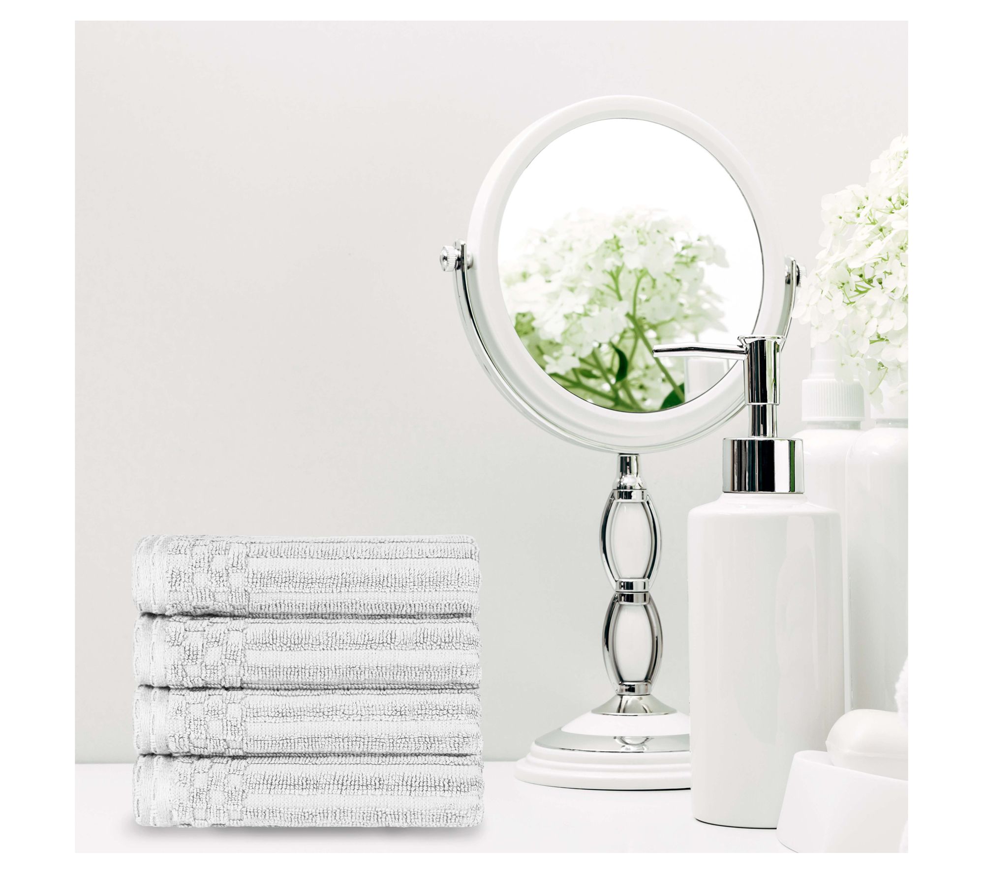 Superior Cotton 4-Piece Absorbent Textured HandTowel Set