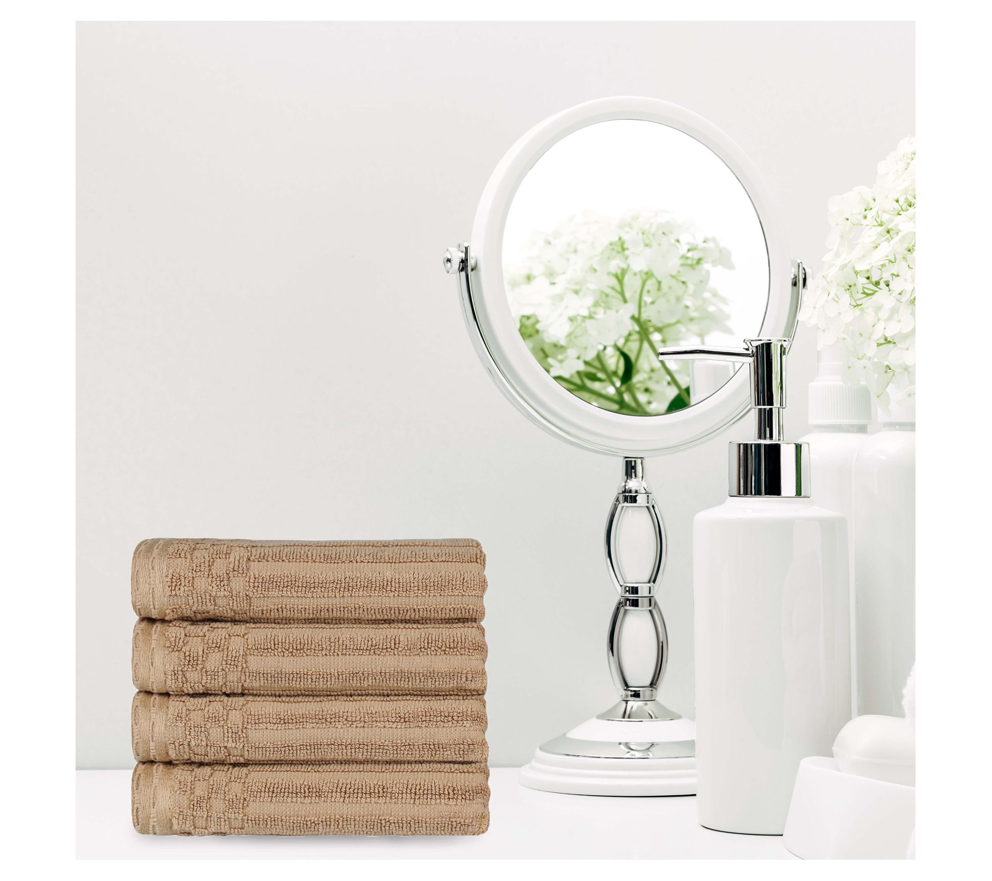 Superior Cotton 4-Piece Absorbent Textured HandTowel Set