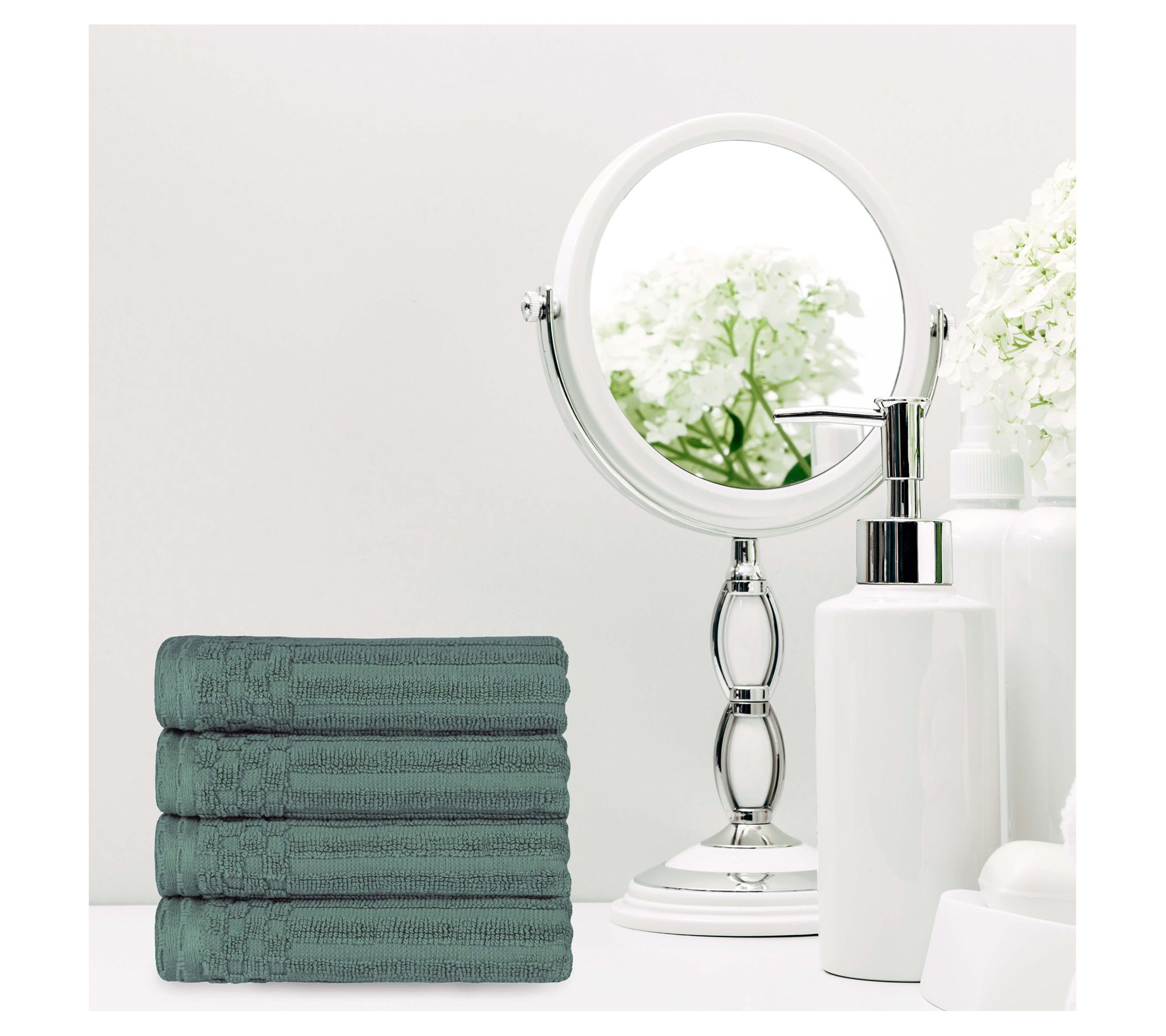 Superior Cotton 4-Piece Absorbent Textured HandTowel Set