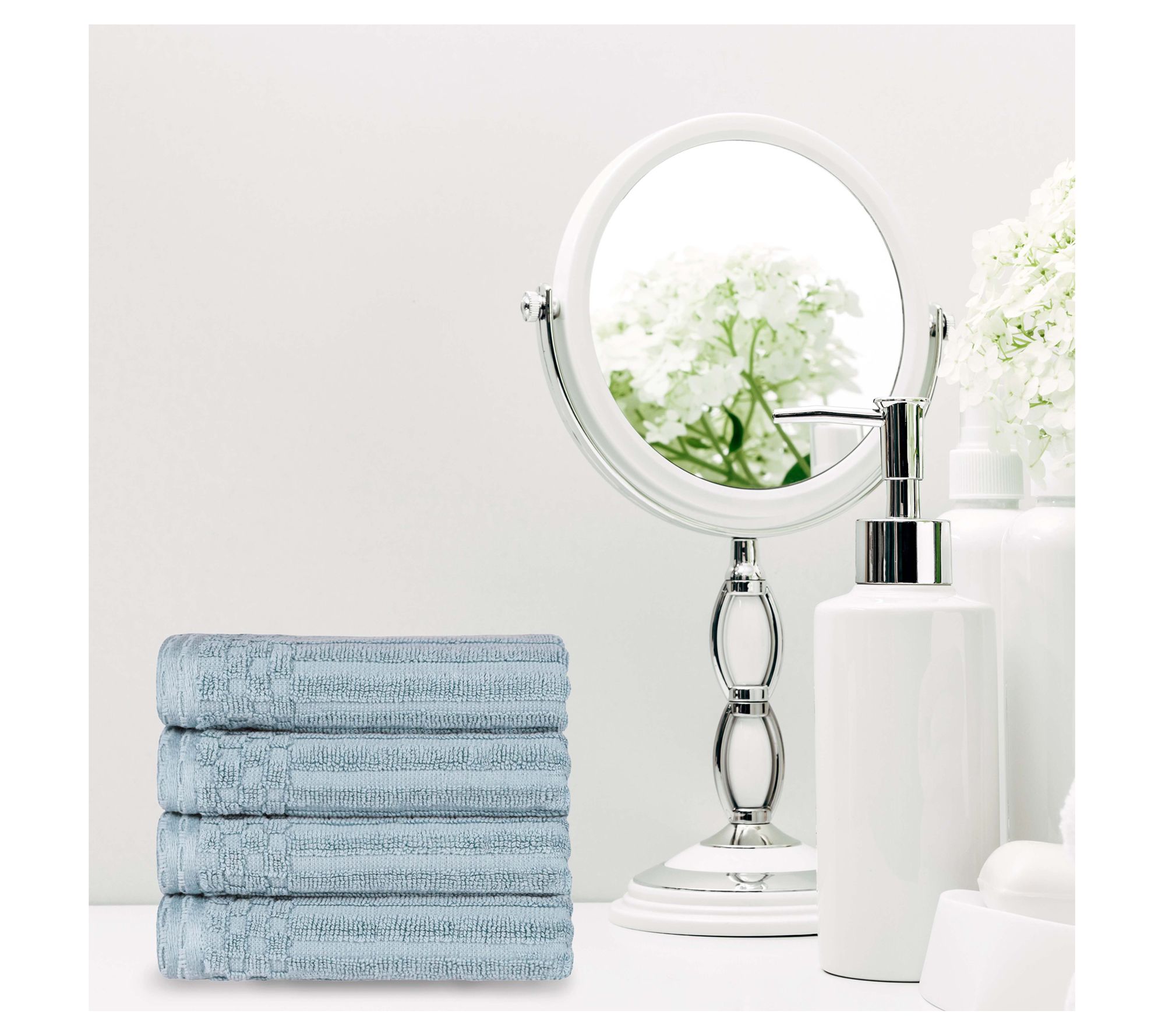 Superior Cotton 4-Piece Absorbent Textured HandTowel Set