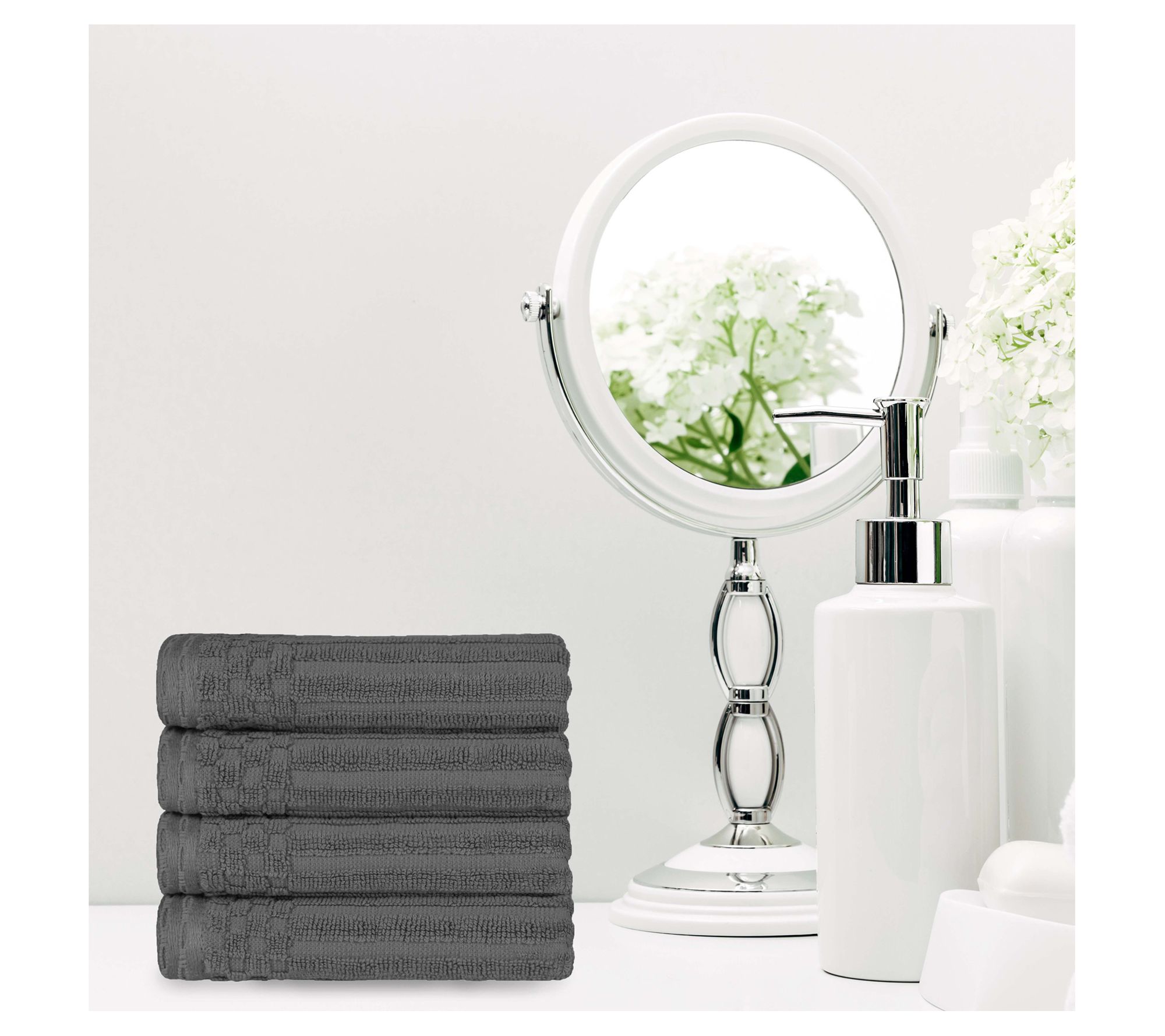 Superior Cotton 4-Piece Absorbent Textured HandTowel Set