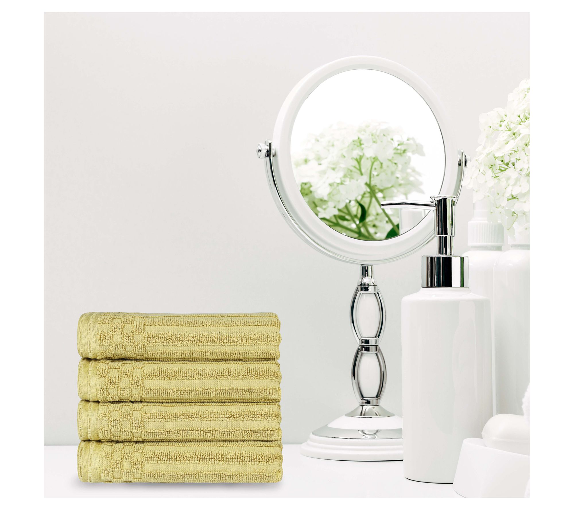 Superior Cotton 4-Piece Absorbent Textured HandTowel Set