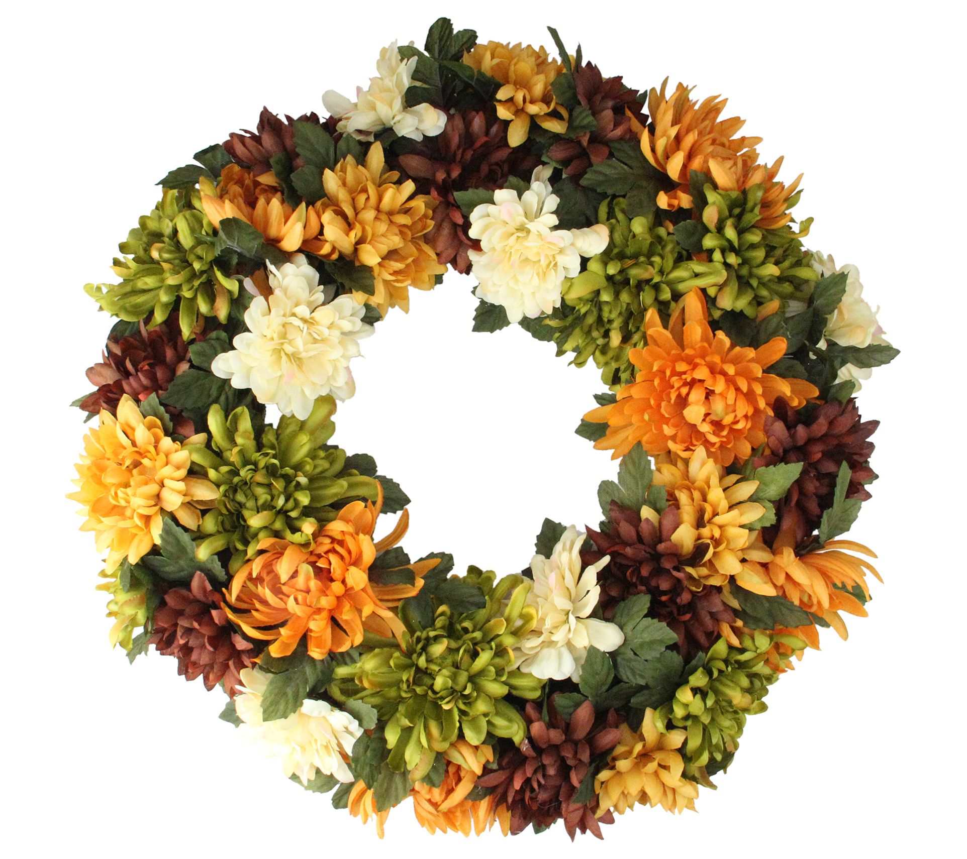 Northlight Autumn Chrysanthemum Artificial Thanksgiving Wreath