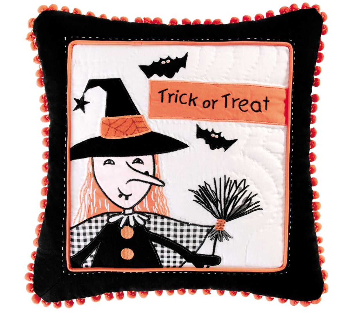 C&F Home Trick Or Treat Witch Pillow