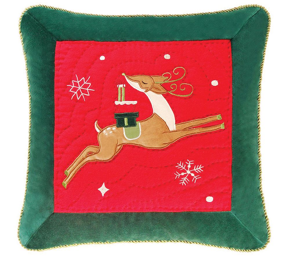 Deer with Gifts Pillow by C&F Home