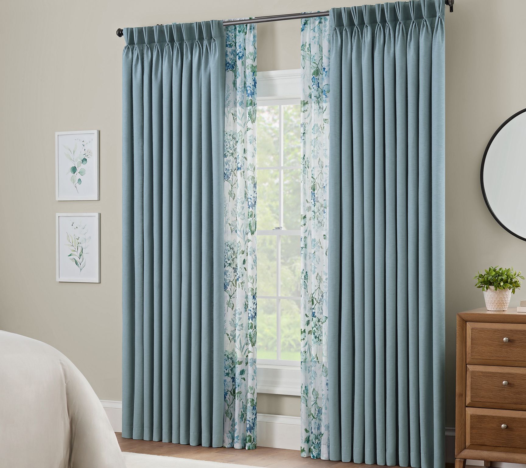 Waverly Serendipity 10 Pleat 50"W x 95"L Curtain Panel