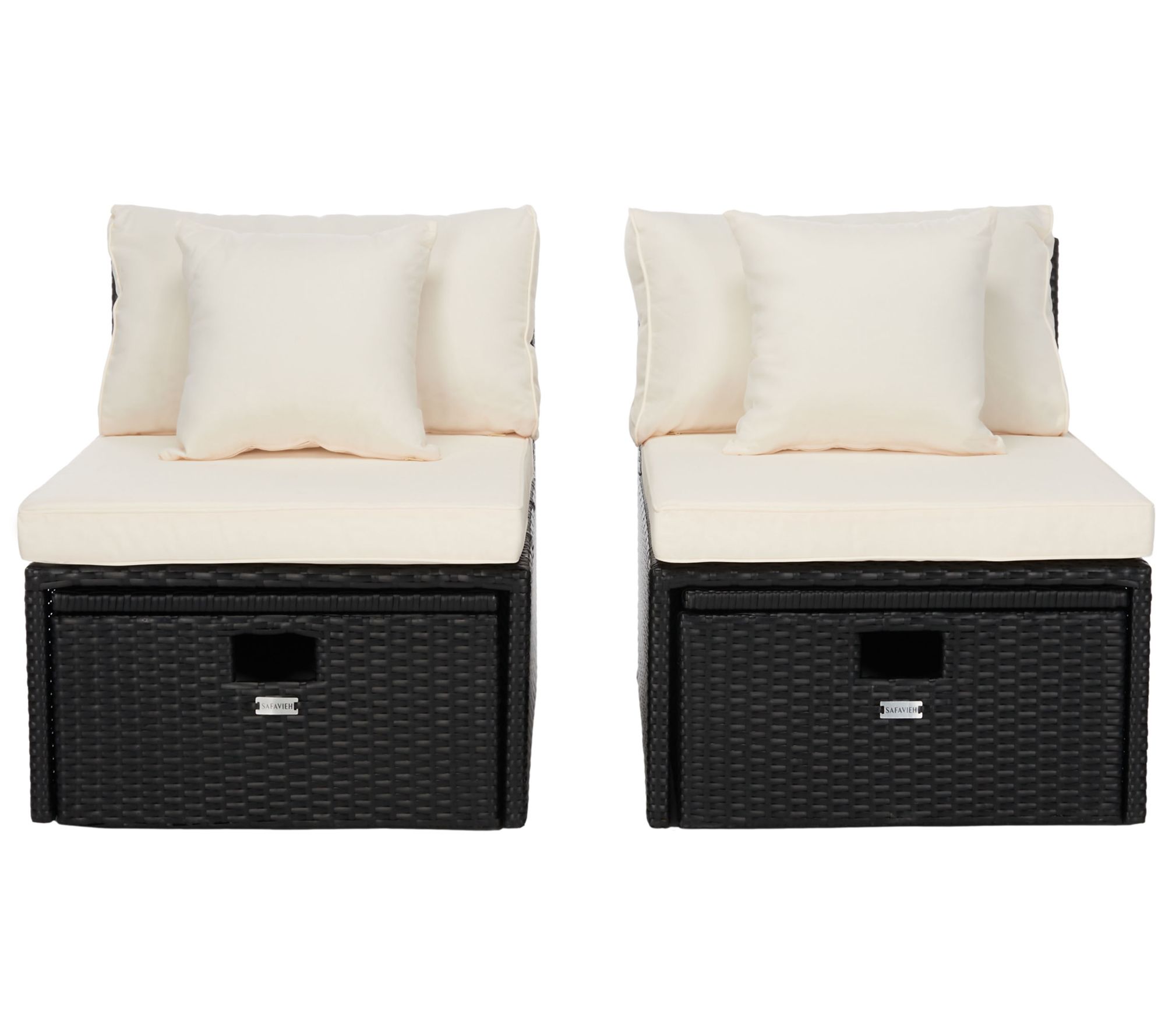 Pramla Outdoor Sette With Ottoman by Safavieh