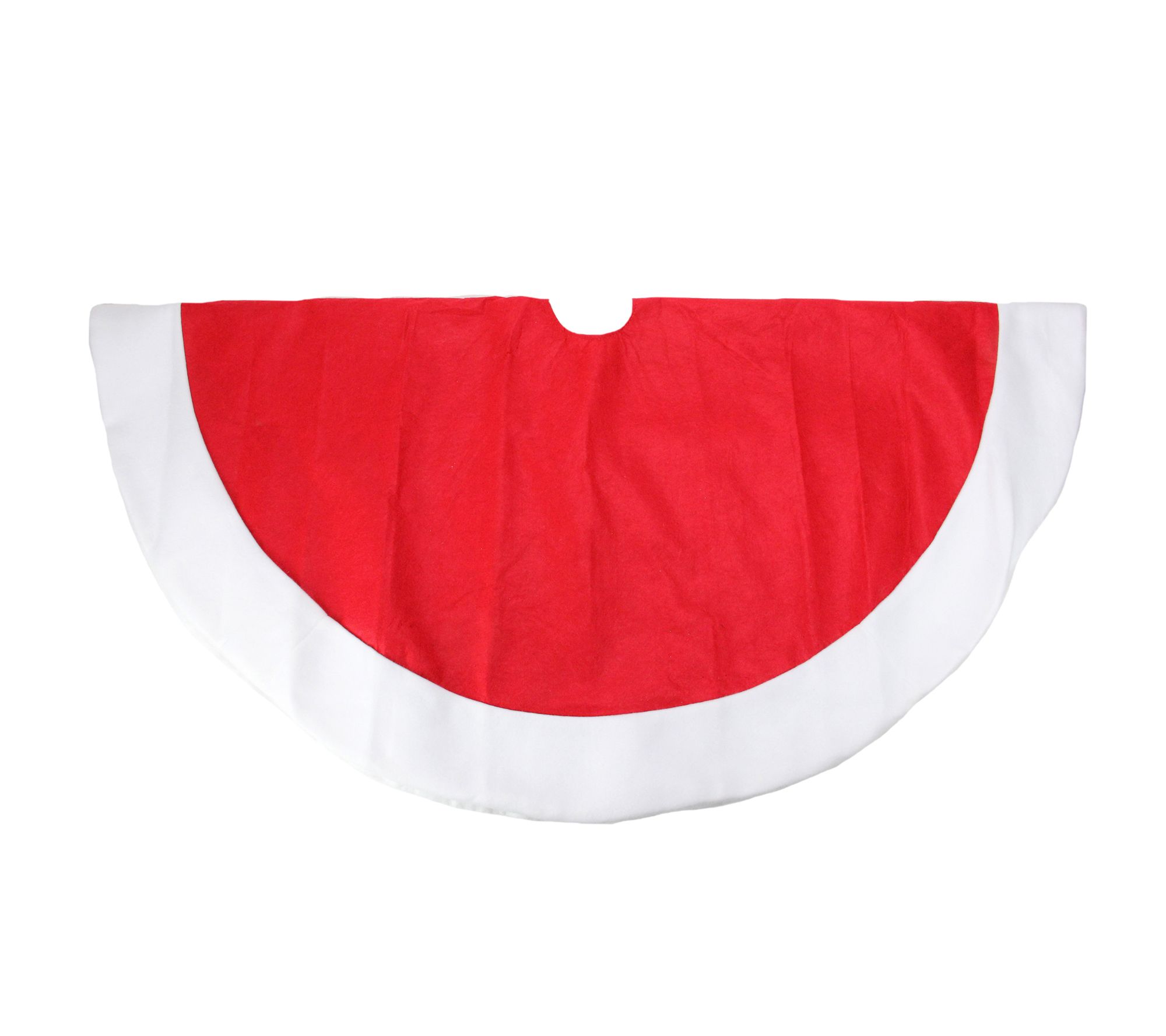 Northlight 48" Red & White Traditional Tree Skirt w/ Border