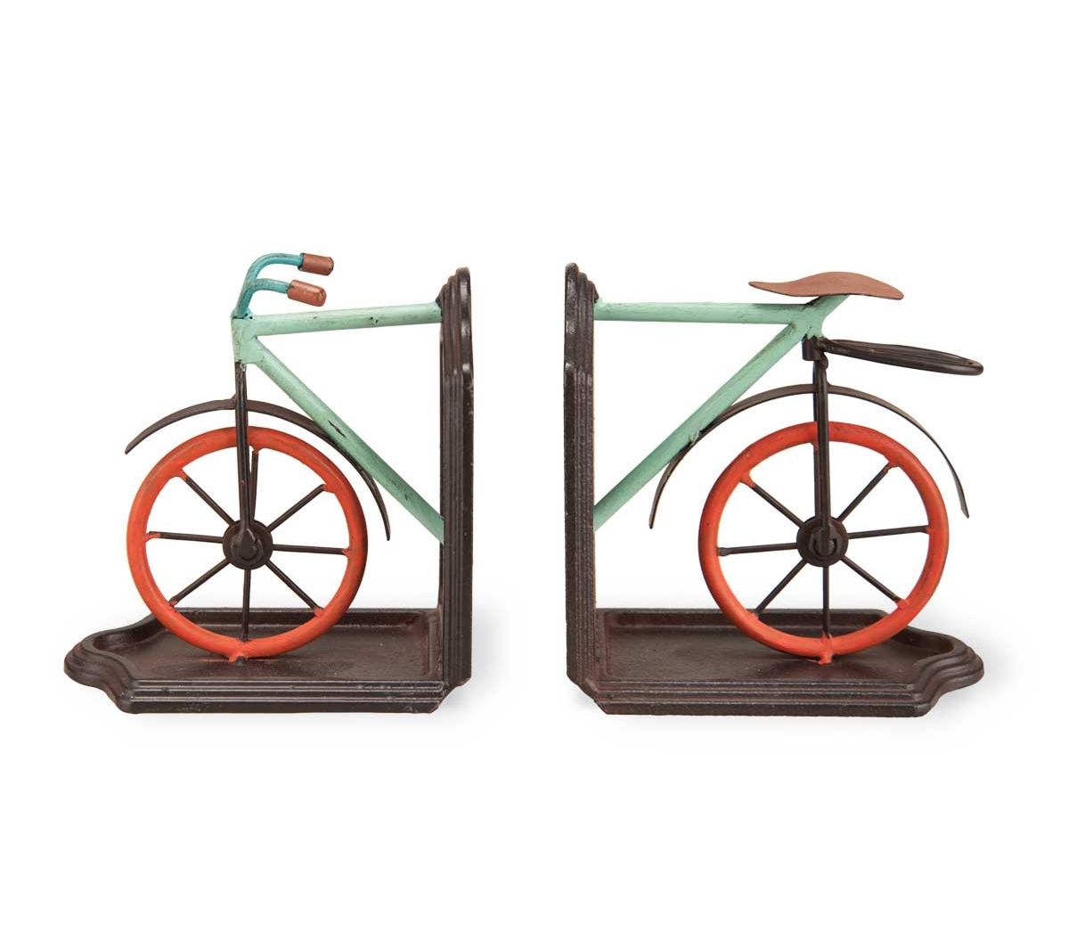 Foreside Home & Garden Bike Book Ends, Set Of 2