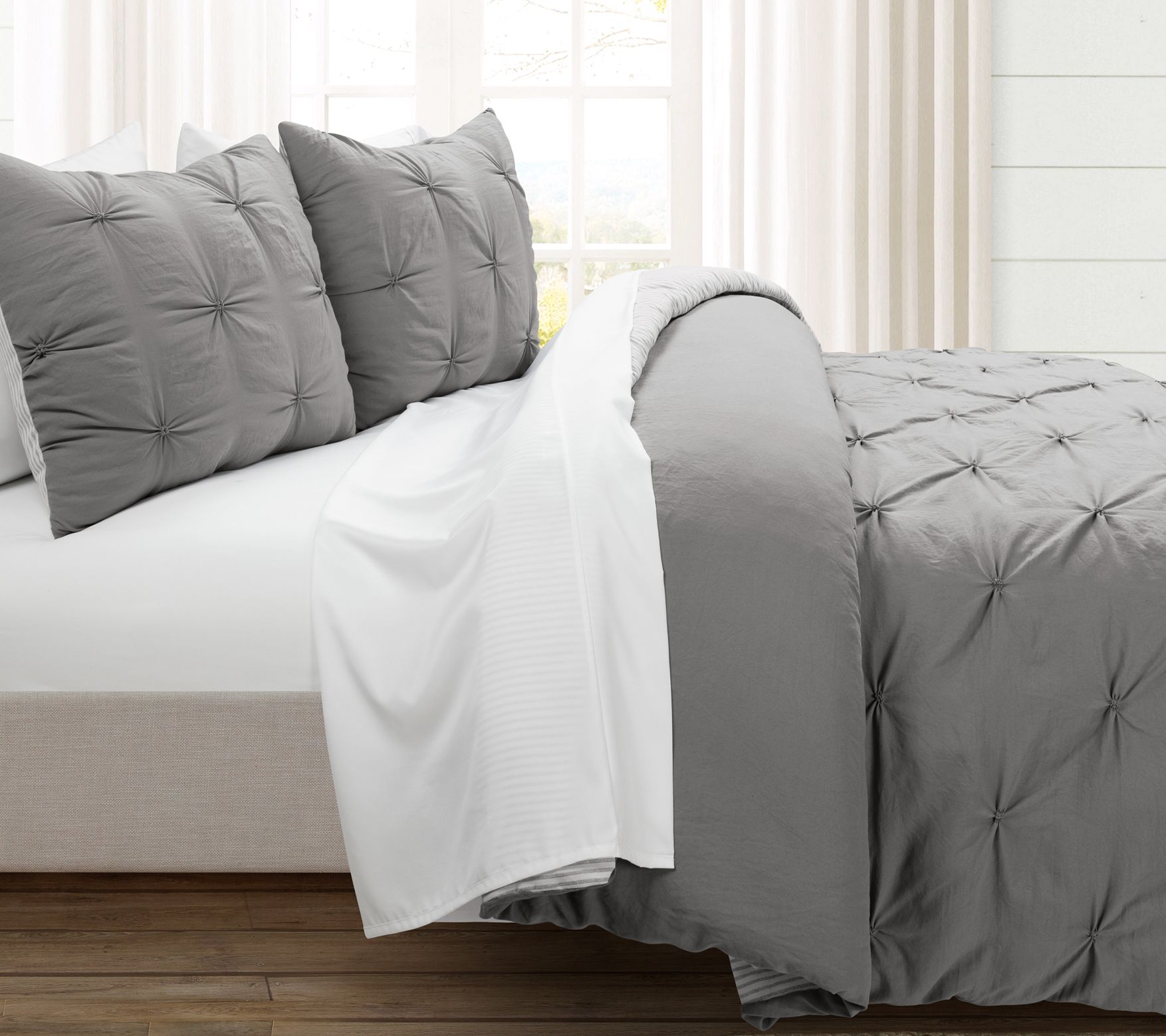 Lush Decor Reyna Ruffle Sheet Set - Queen - White