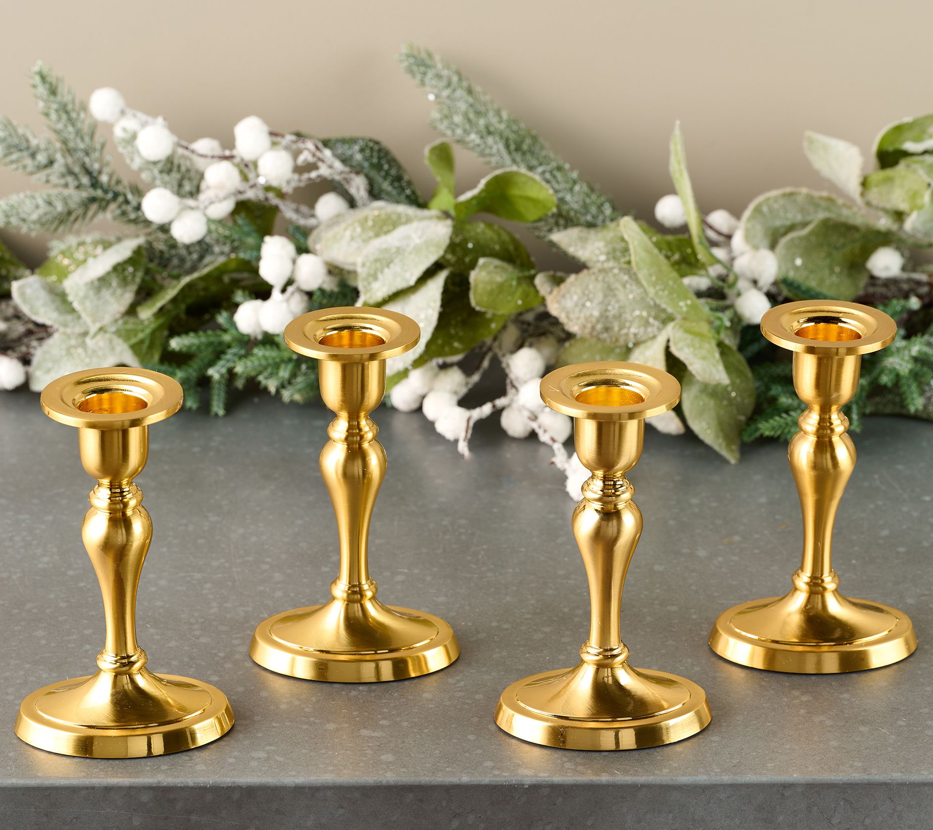 Set of 4 Candlelight Oval Window Candles by Valerie