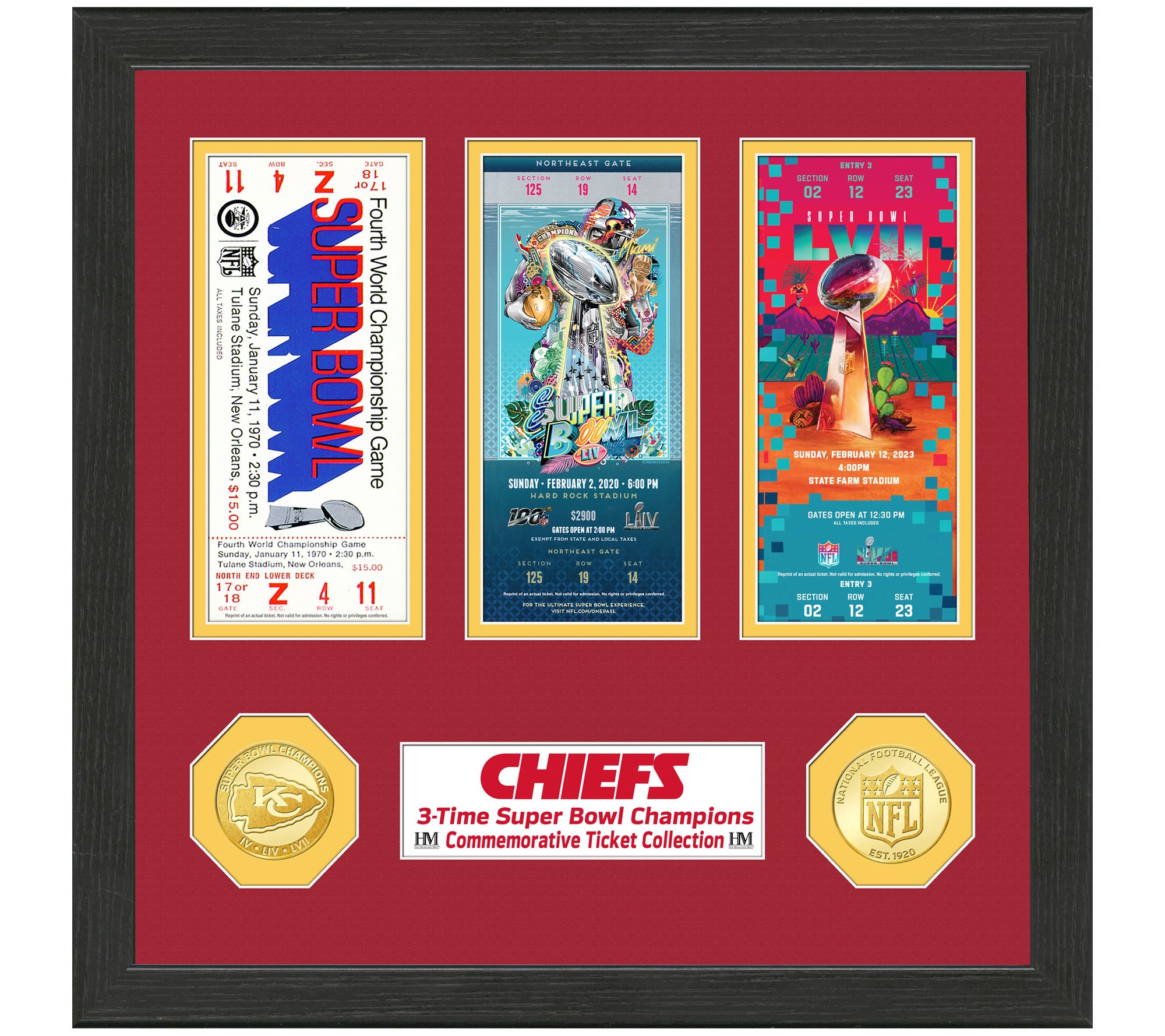 Highland Mint Kansas City Chiefs 2022 AFC Champions 13 x 13 Road to the  Super Bowl Ticket & Coin Collection