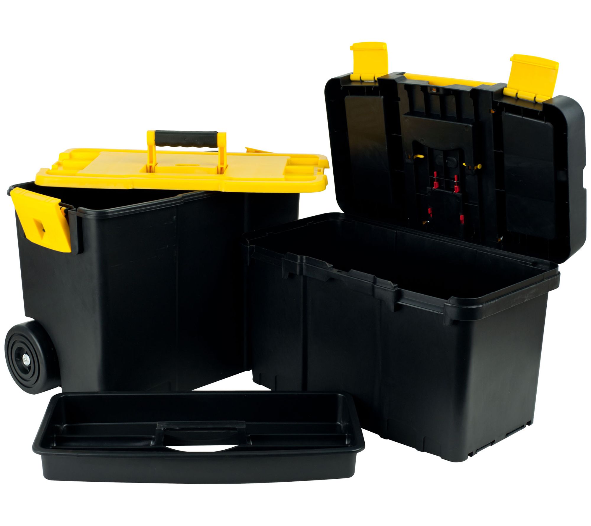 Stalwart Portable Tool Box w/Wheels - StackableTool Chest