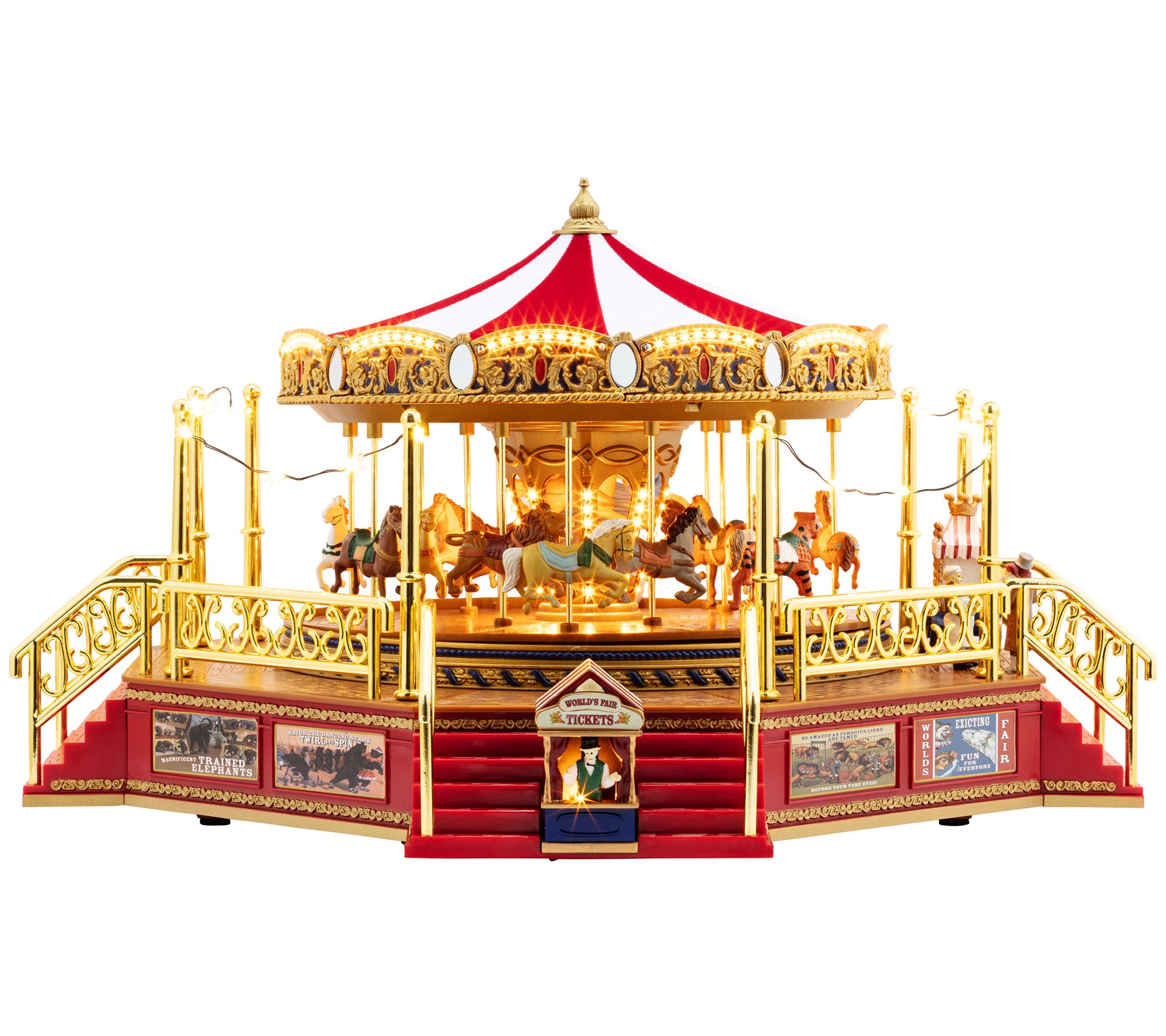 Mr. Christmas Musical World's Fair Boardwalk Caousel